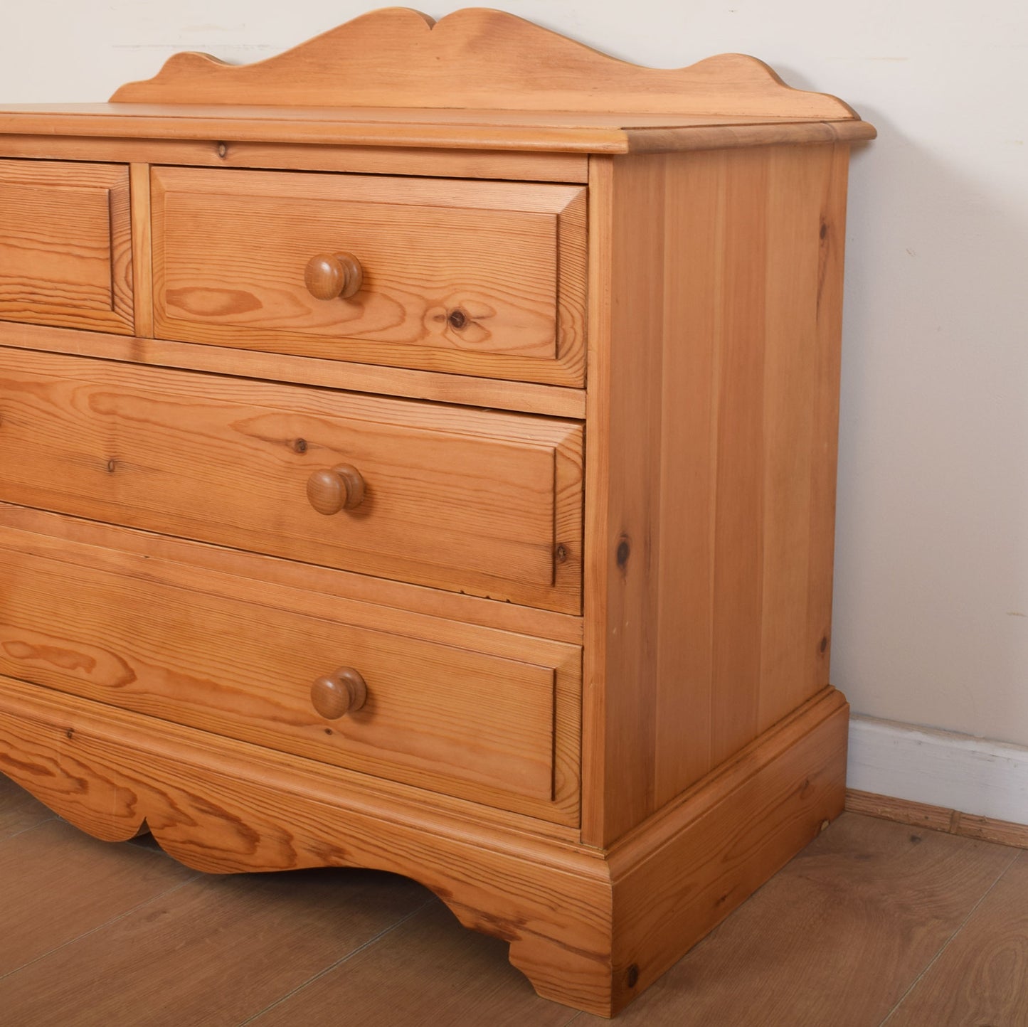 Low Pine Chest Of Drawers