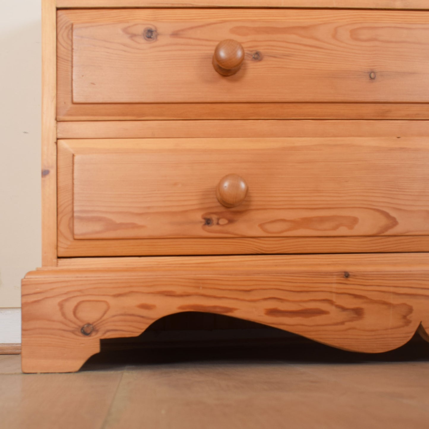 Low Pine Chest Of Drawers