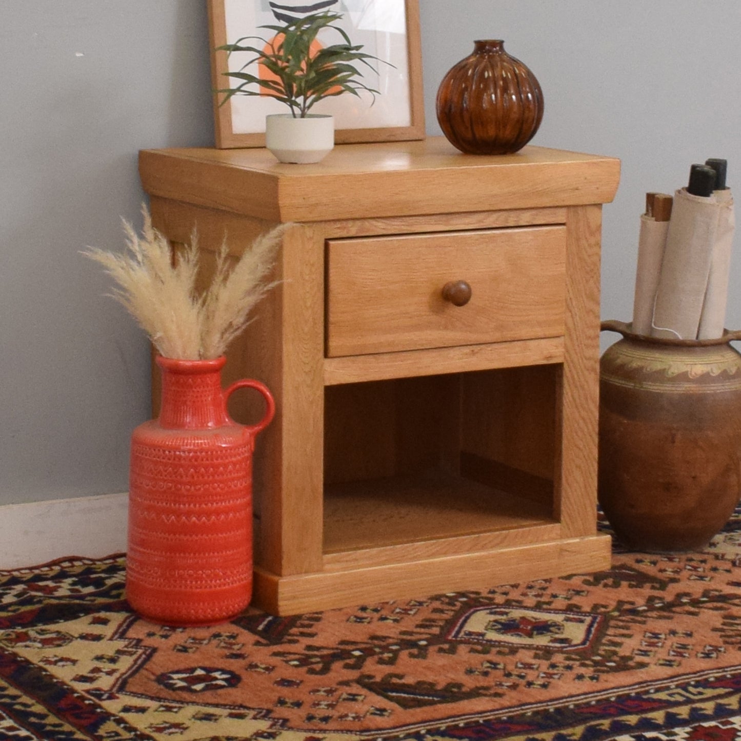 Oak Bedside Cabinet