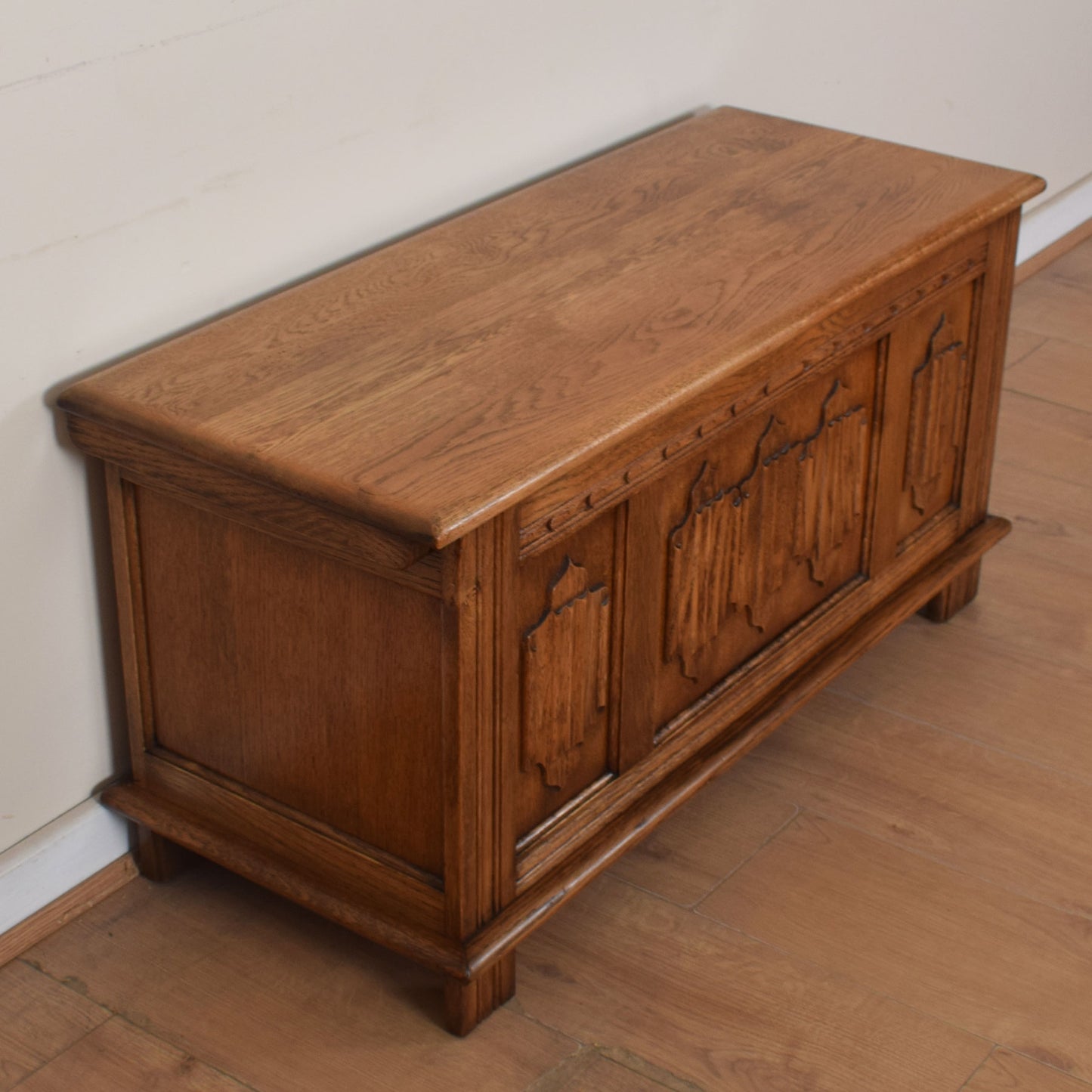 Restored Old Charm Oak Blanket Box
