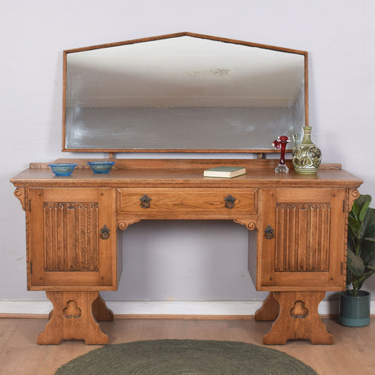 Oak Linenfold Dressing Table