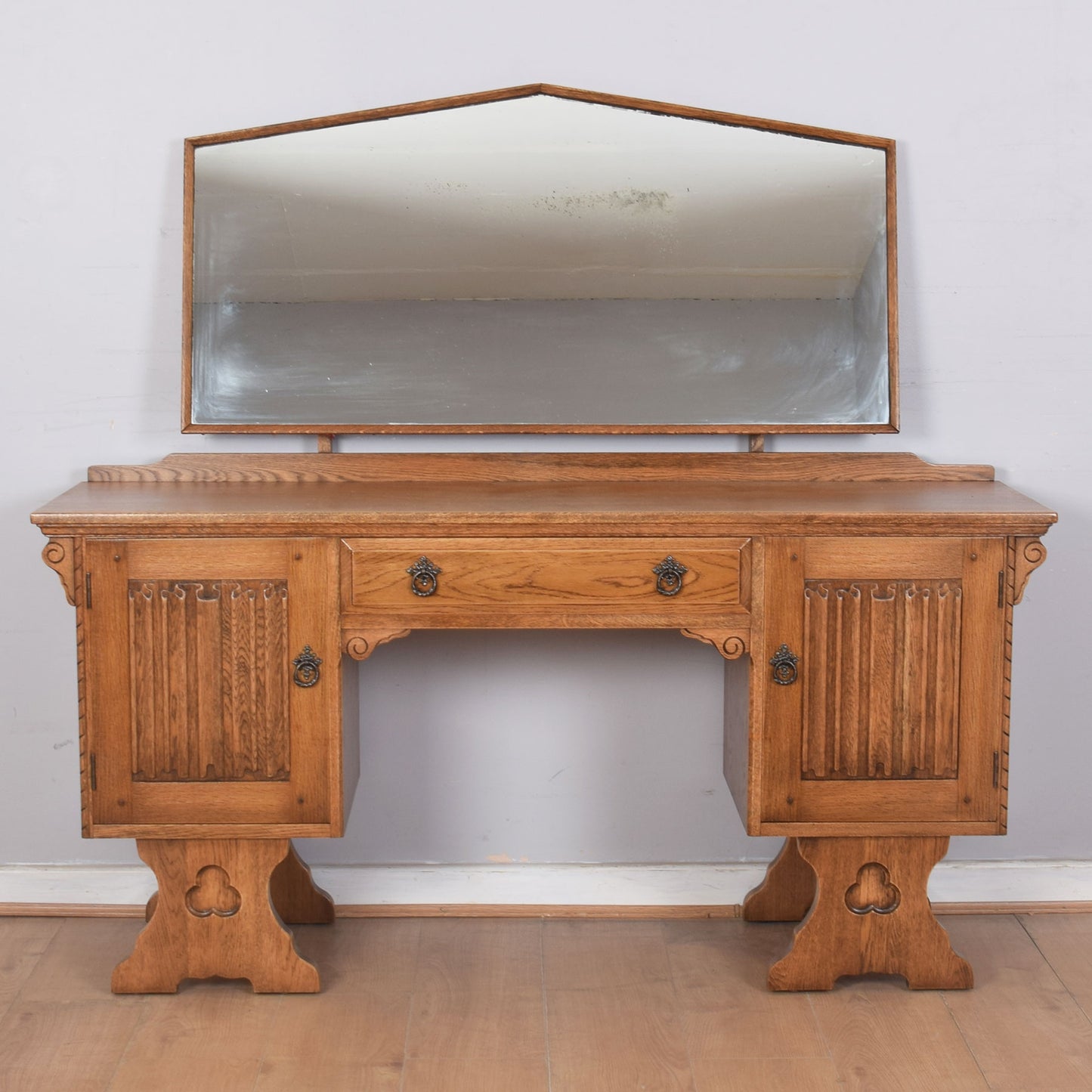 Oak Linenfold Dressing Table