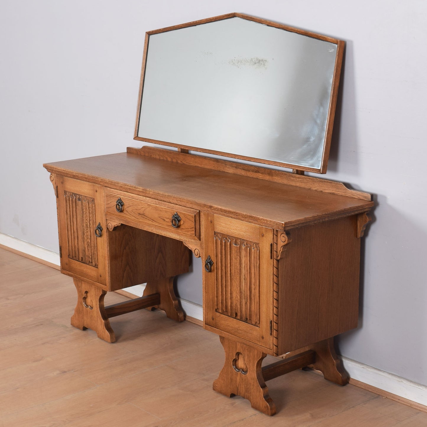 Oak Linenfold Dressing Table