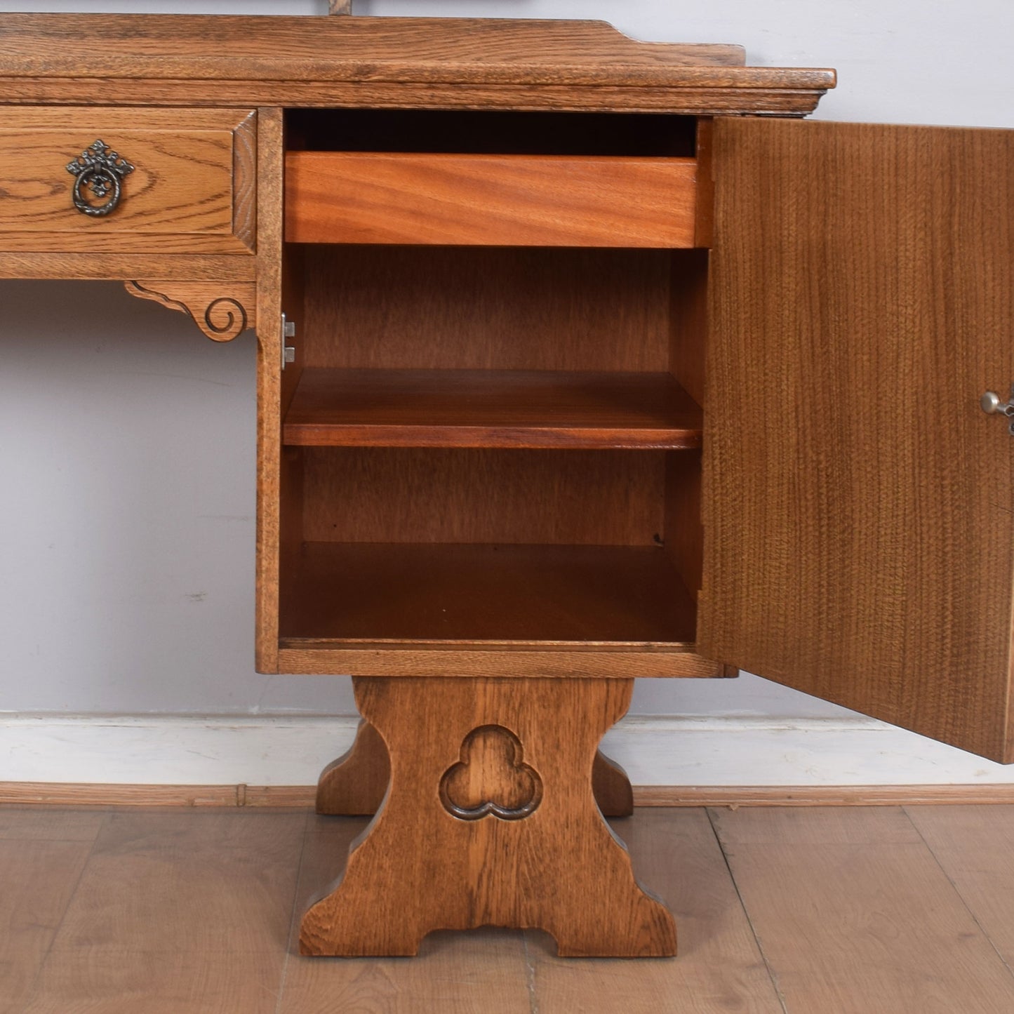 Oak Linenfold Dressing Table