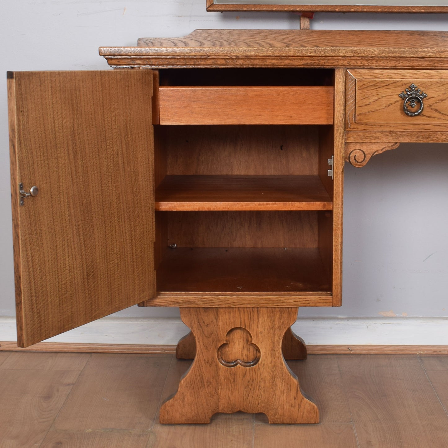 Oak Linenfold Dressing Table