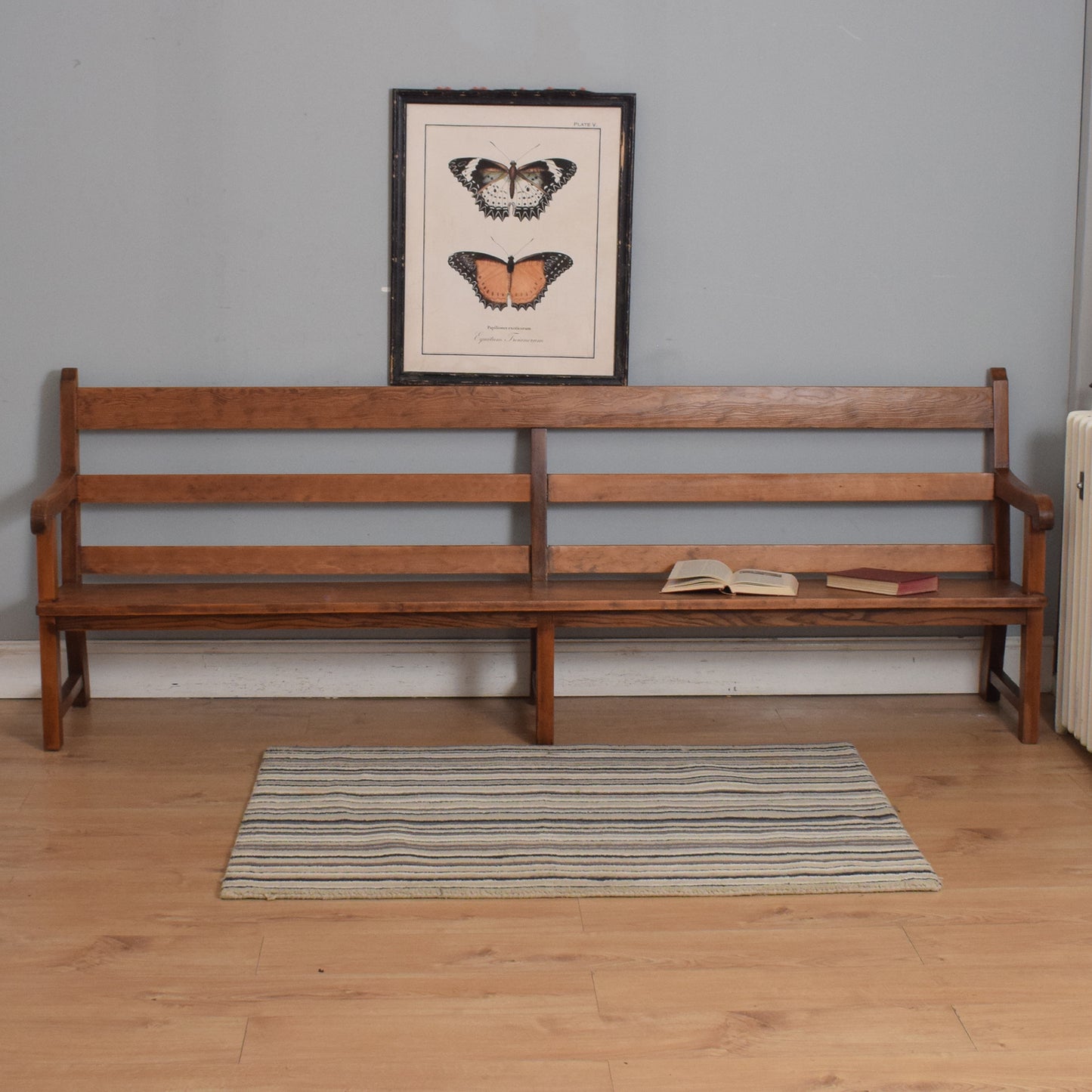 Large Restored Pine Bench