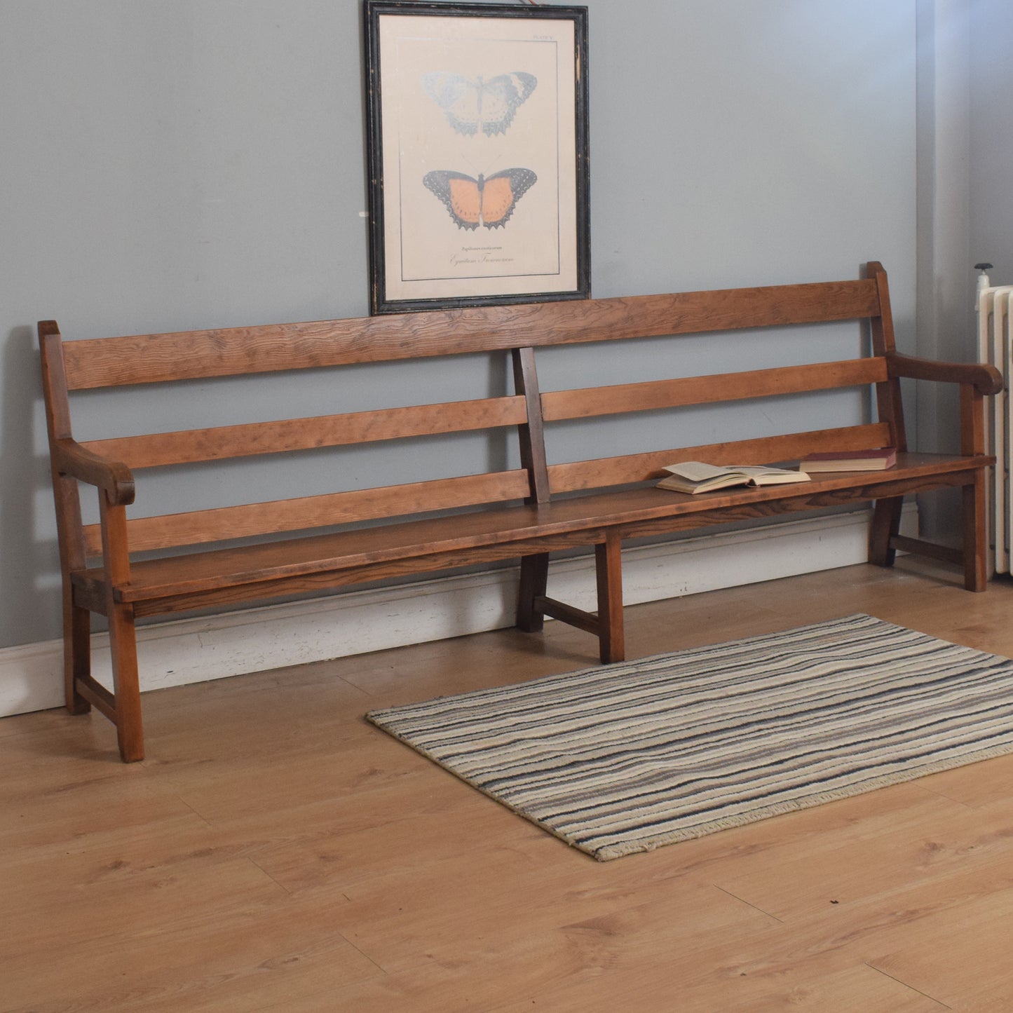 Large Restored Pine Bench