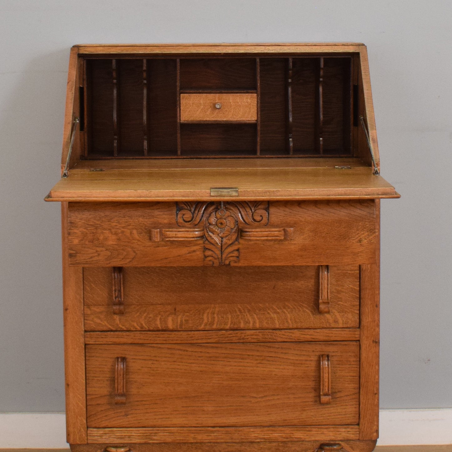 Oak Art-Deco Writing Bureau