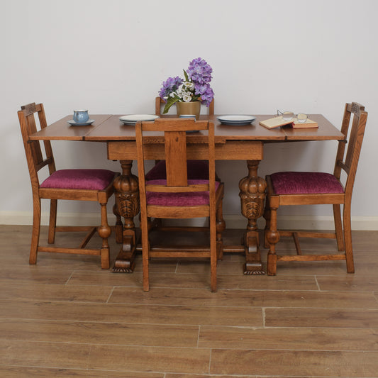 Draw Leaf Table & Four Chairs