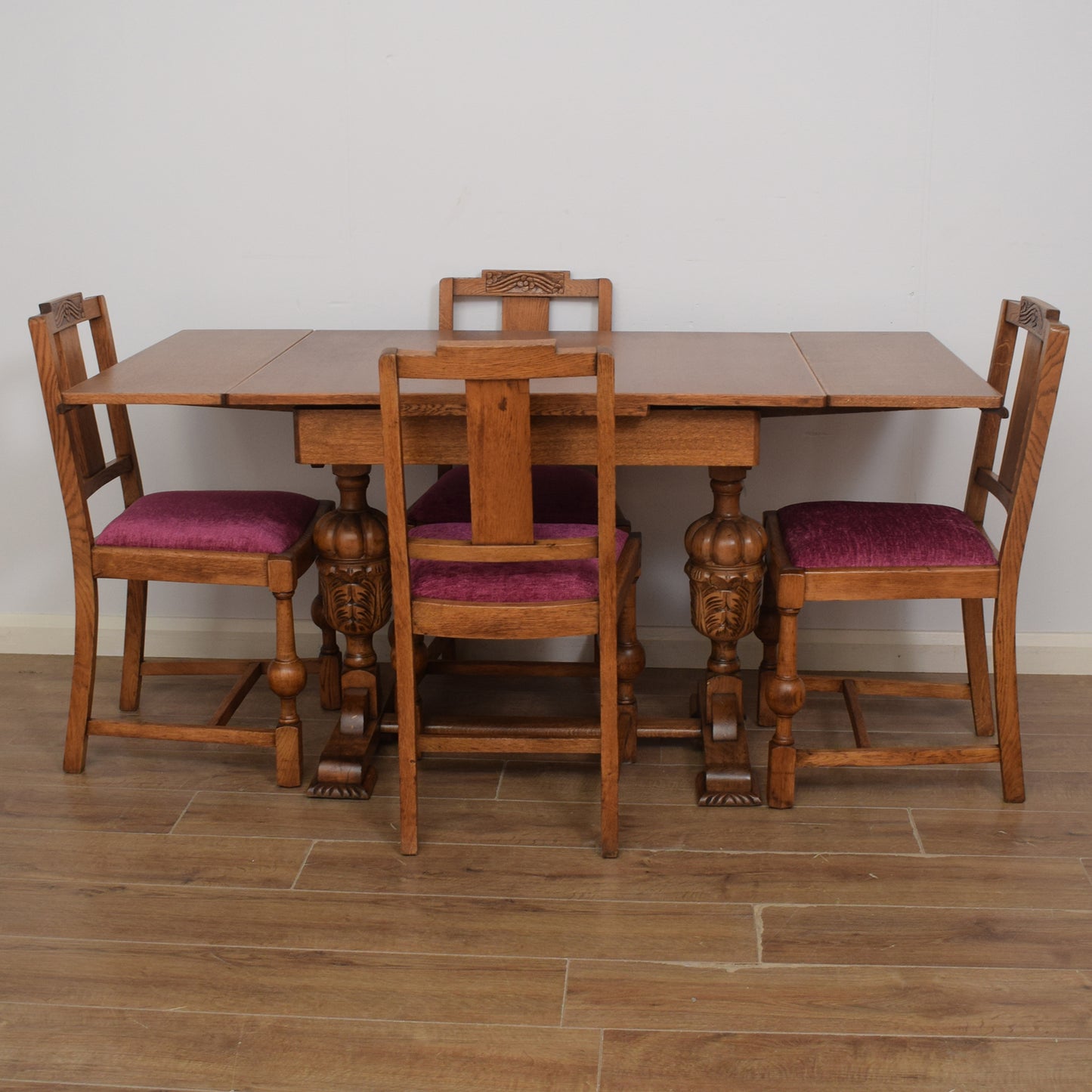 Draw Leaf Table & Four Chairs