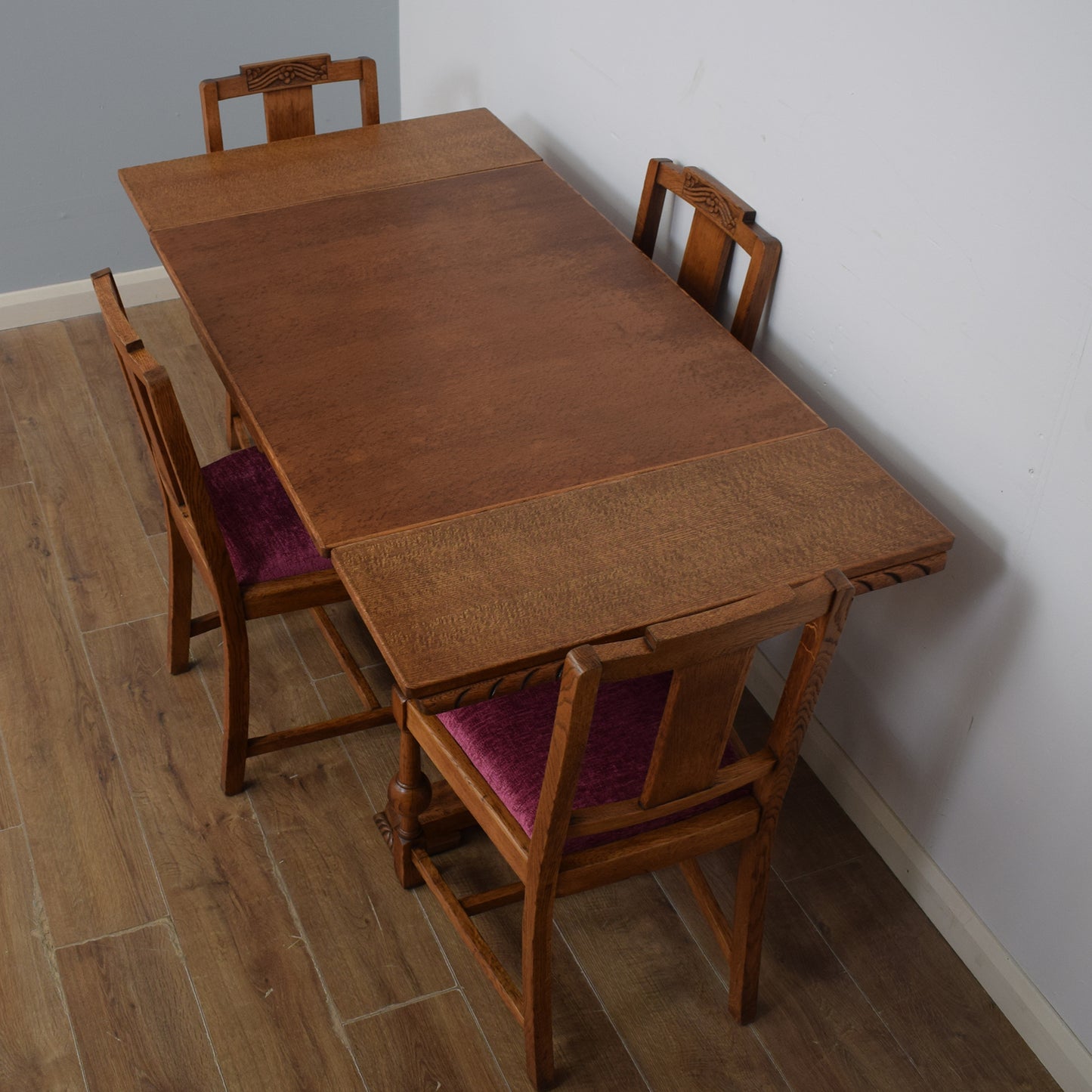 Draw Leaf Table & Four Chairs