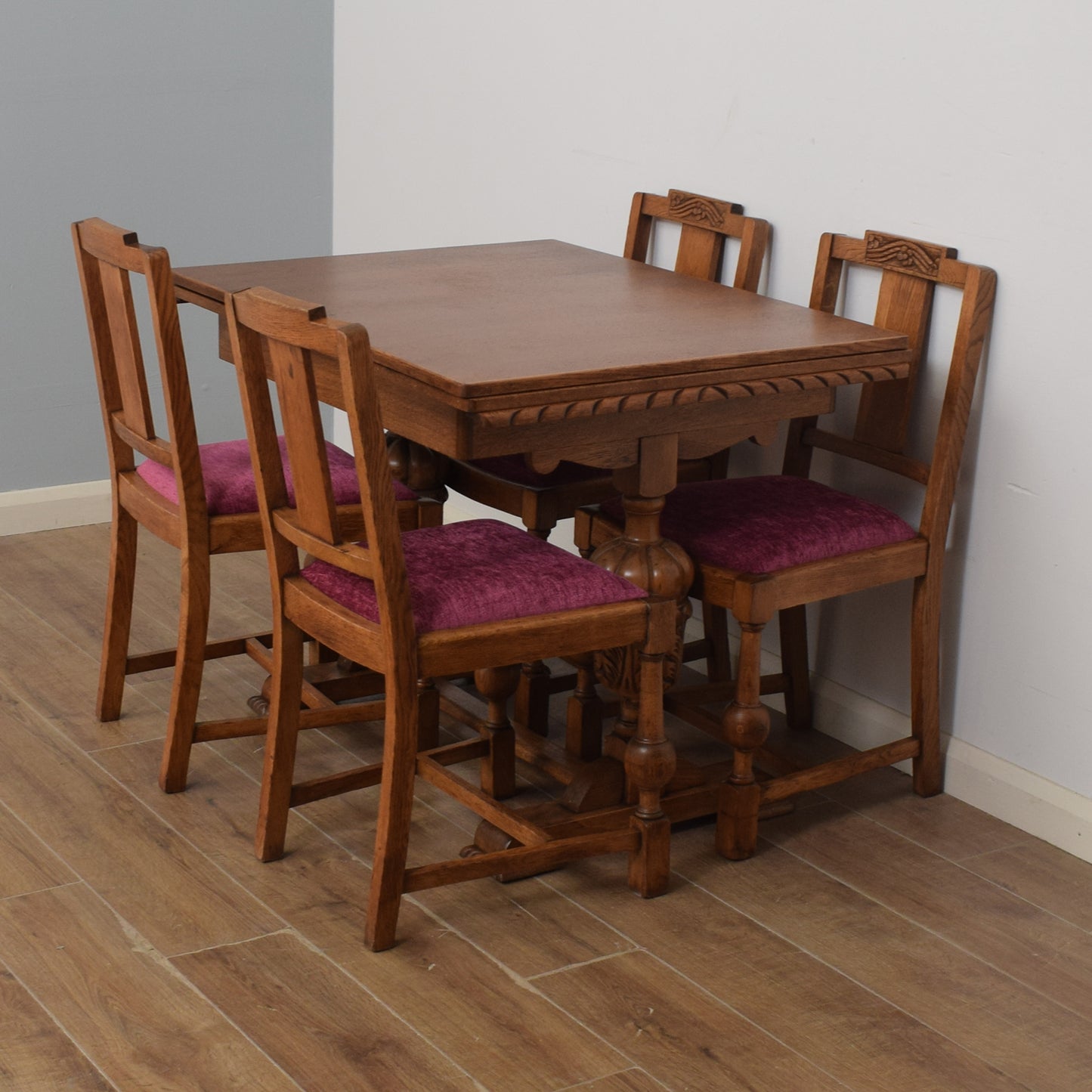 Draw Leaf Table & Four Chairs