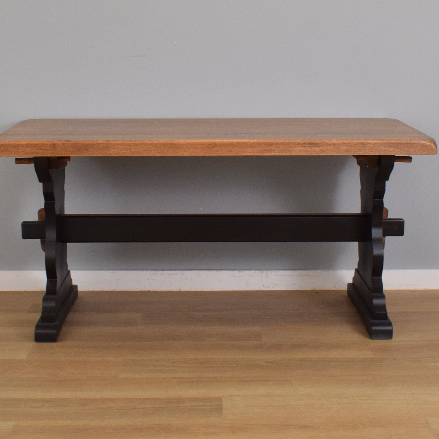 Painted Oak Table and Four Chairs