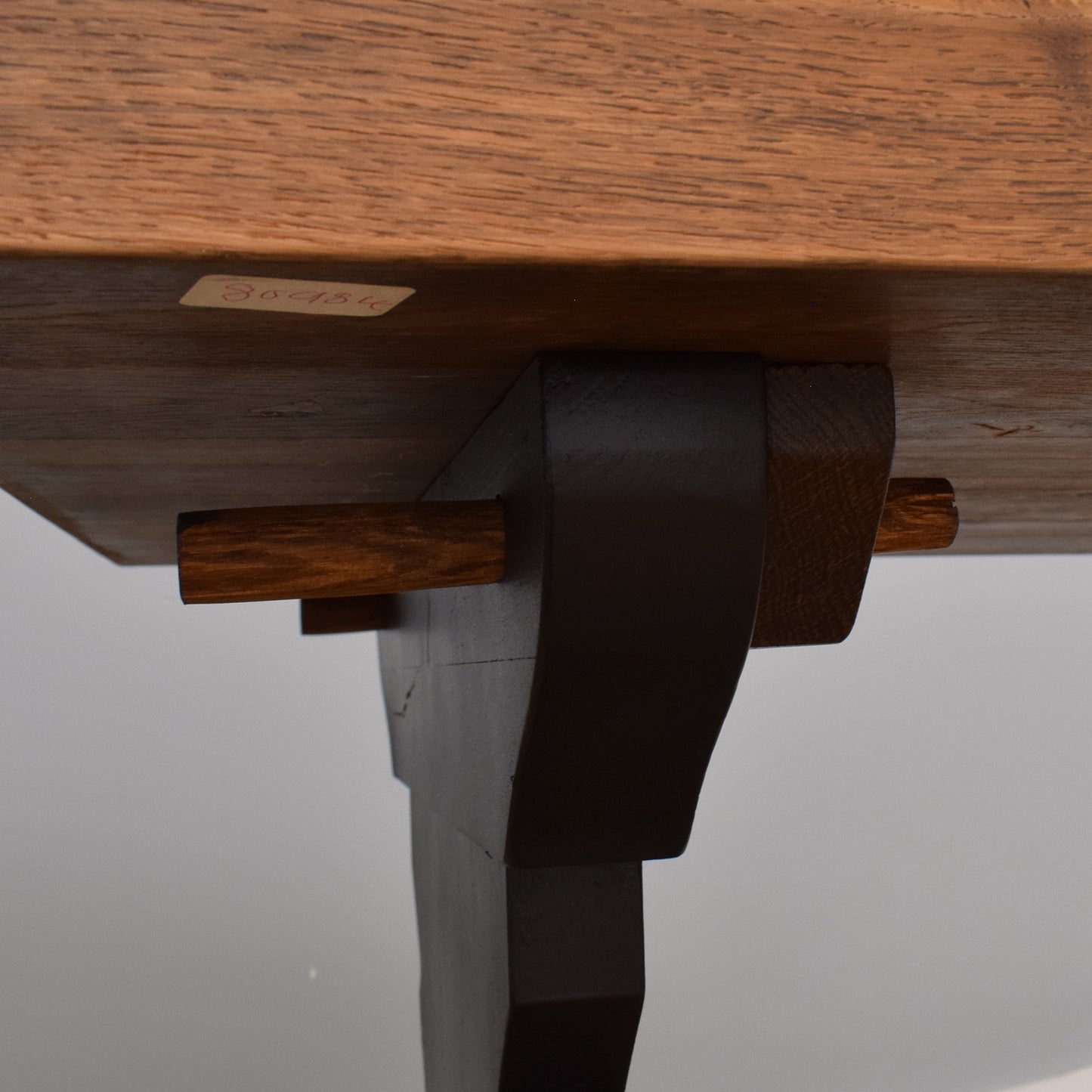Painted Oak Table and Four Chairs