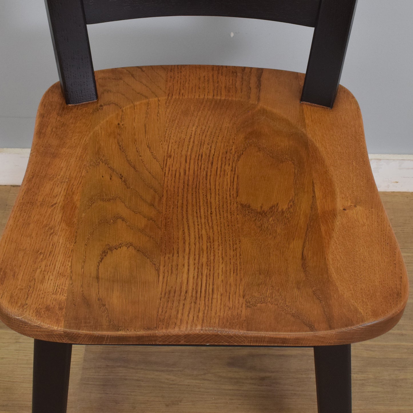 Painted Oak Table and Four Chairs