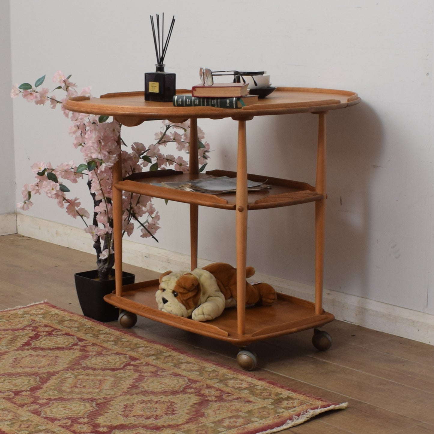 Ercol Drop-Leaf Tea Trolley