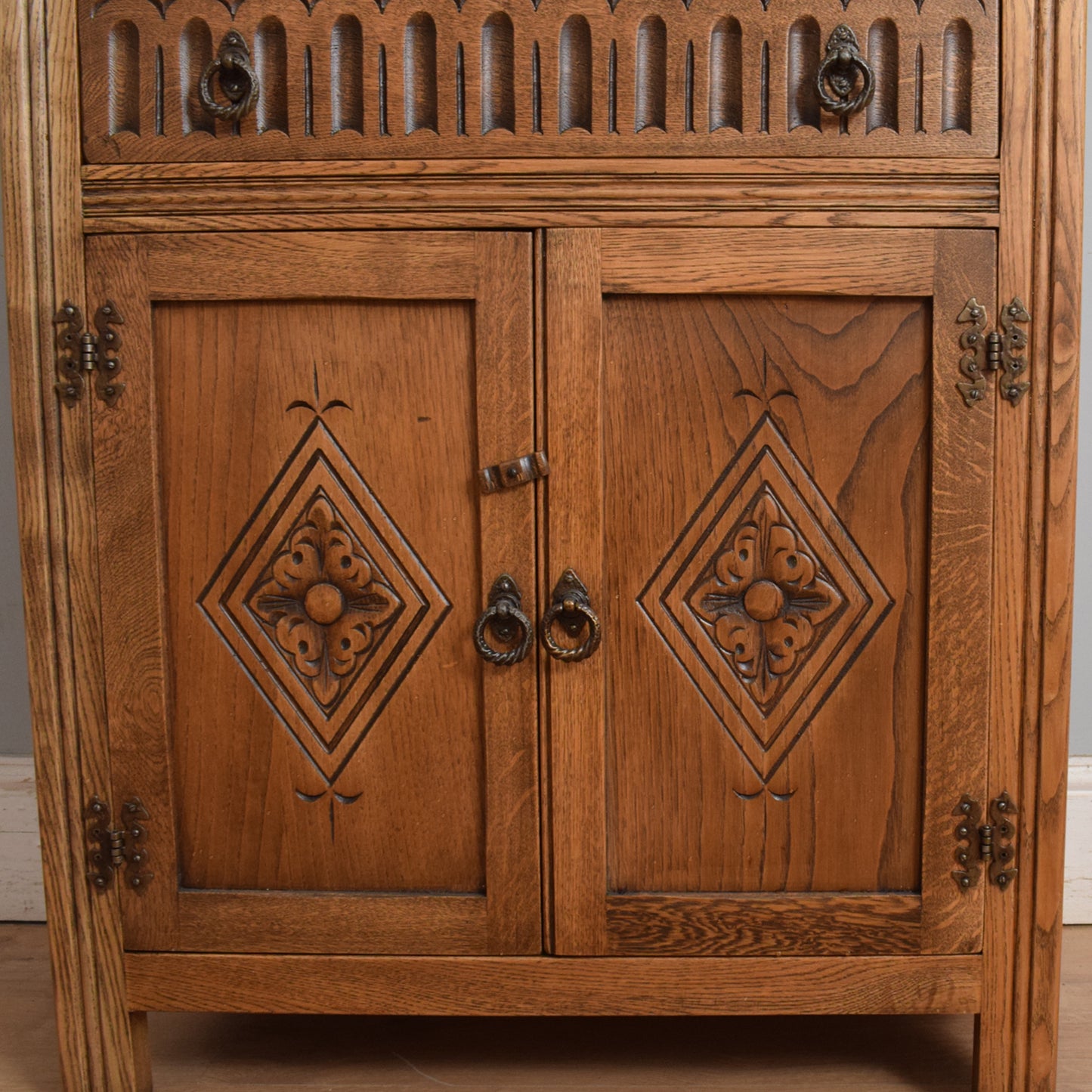 Jaycee Oak Drinks Cabinet