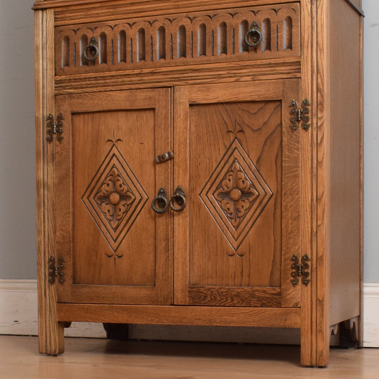 Jaycee Oak Drinks Cabinet