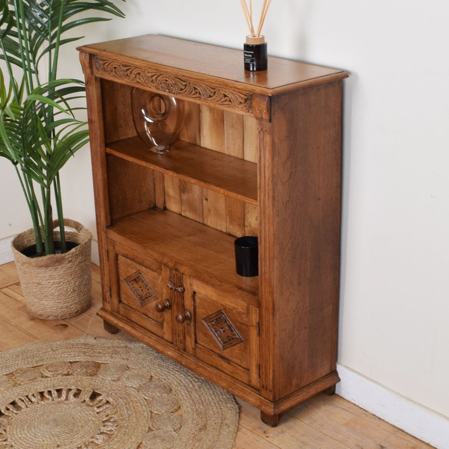 Carved Oak Bookcase