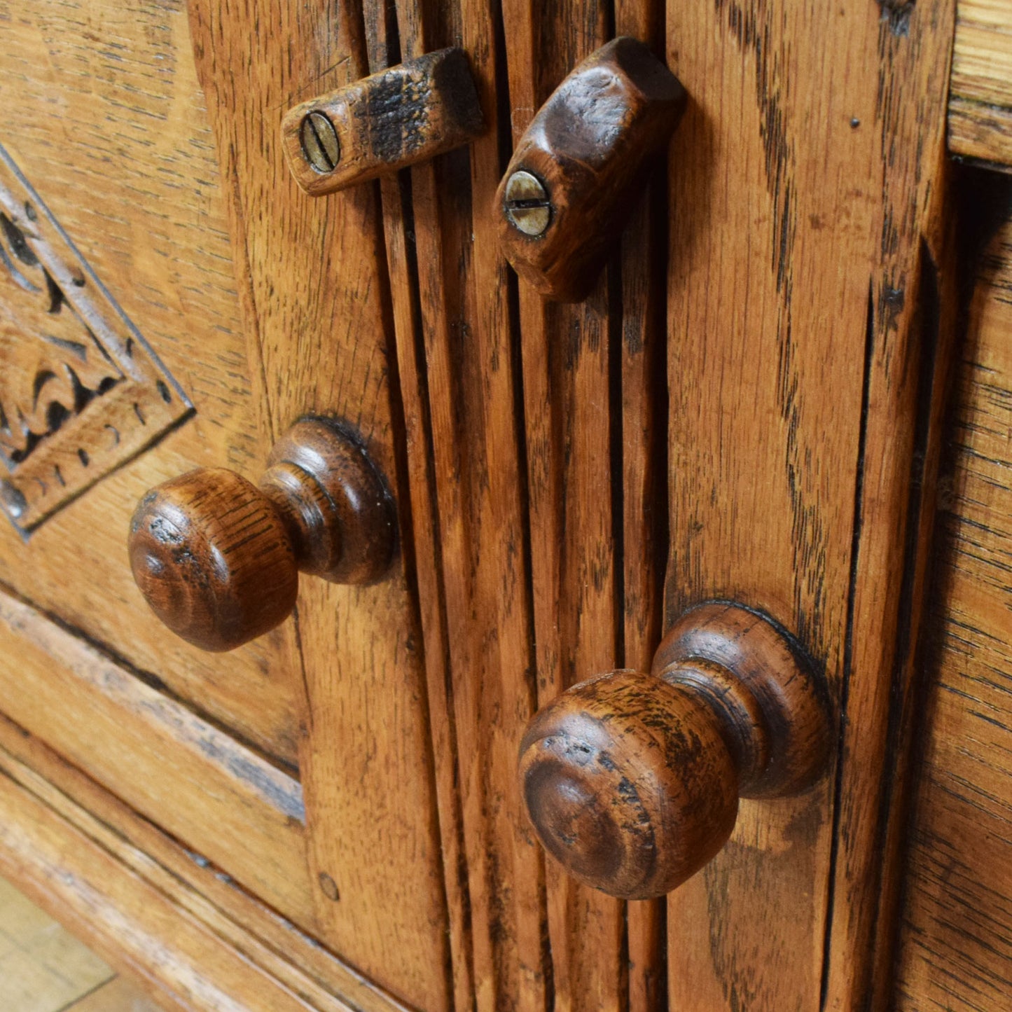 Carved Oak Bookcase