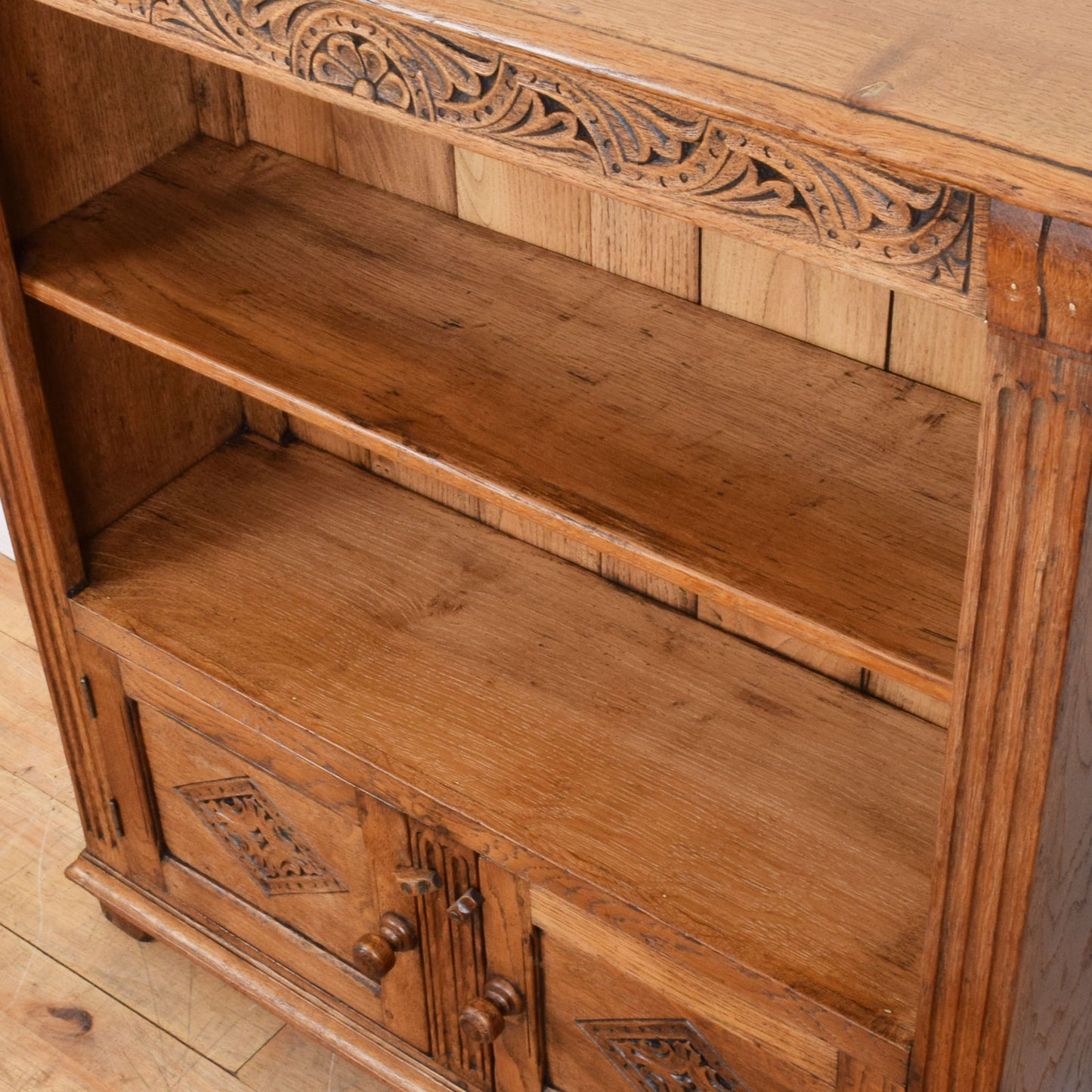 Carved Oak Bookcase