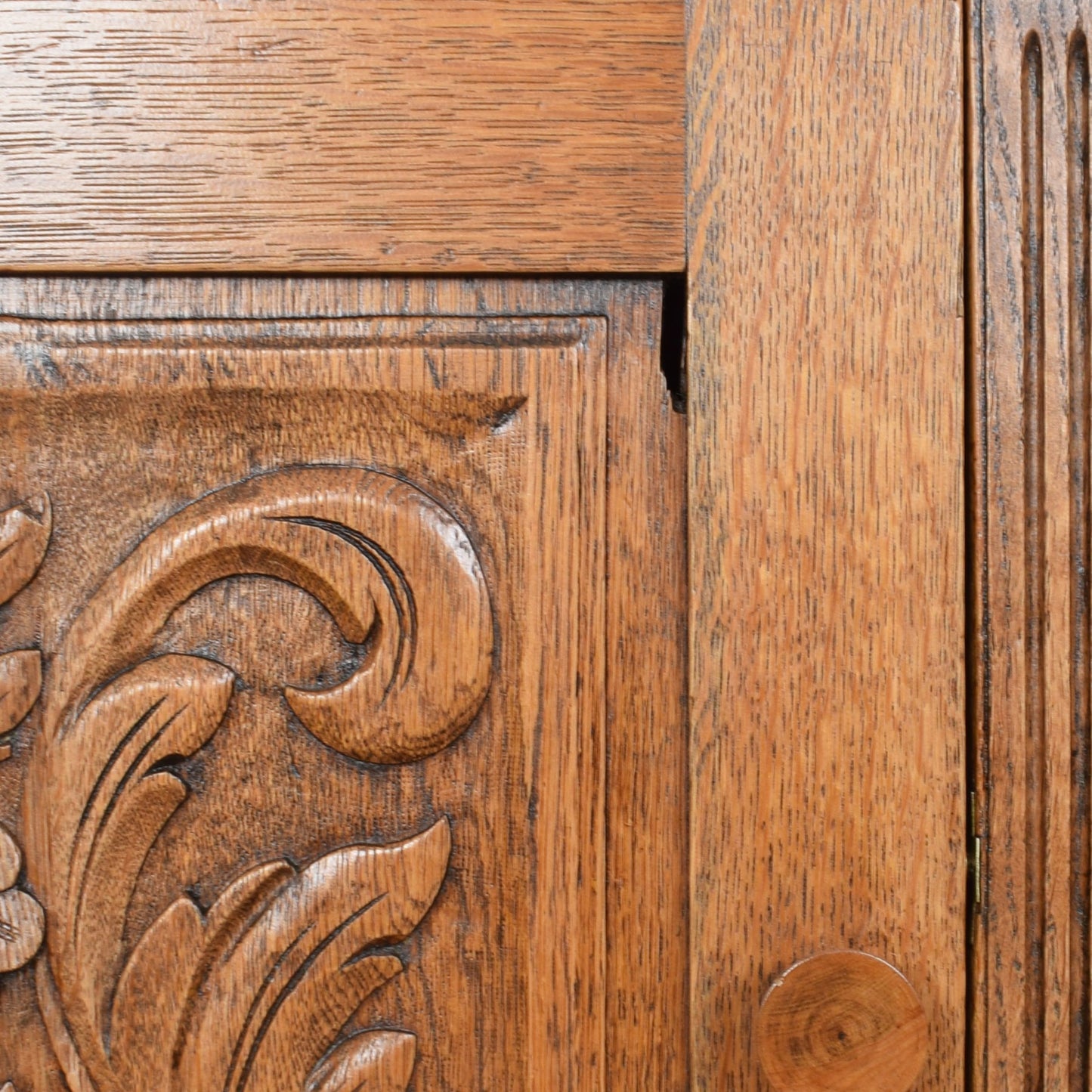 Ornate Oak Carved Greenman Sideboard