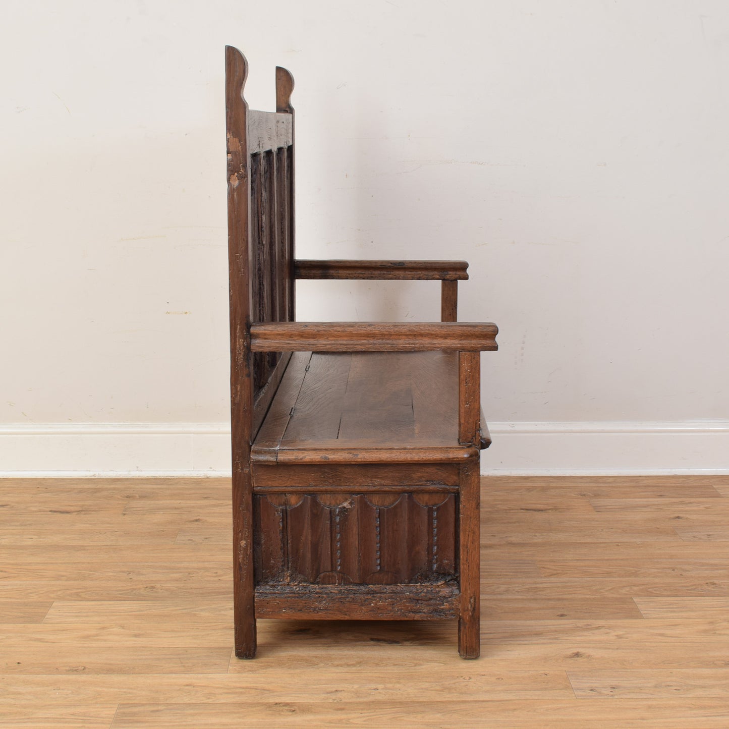 Solid Oak Antique Settle