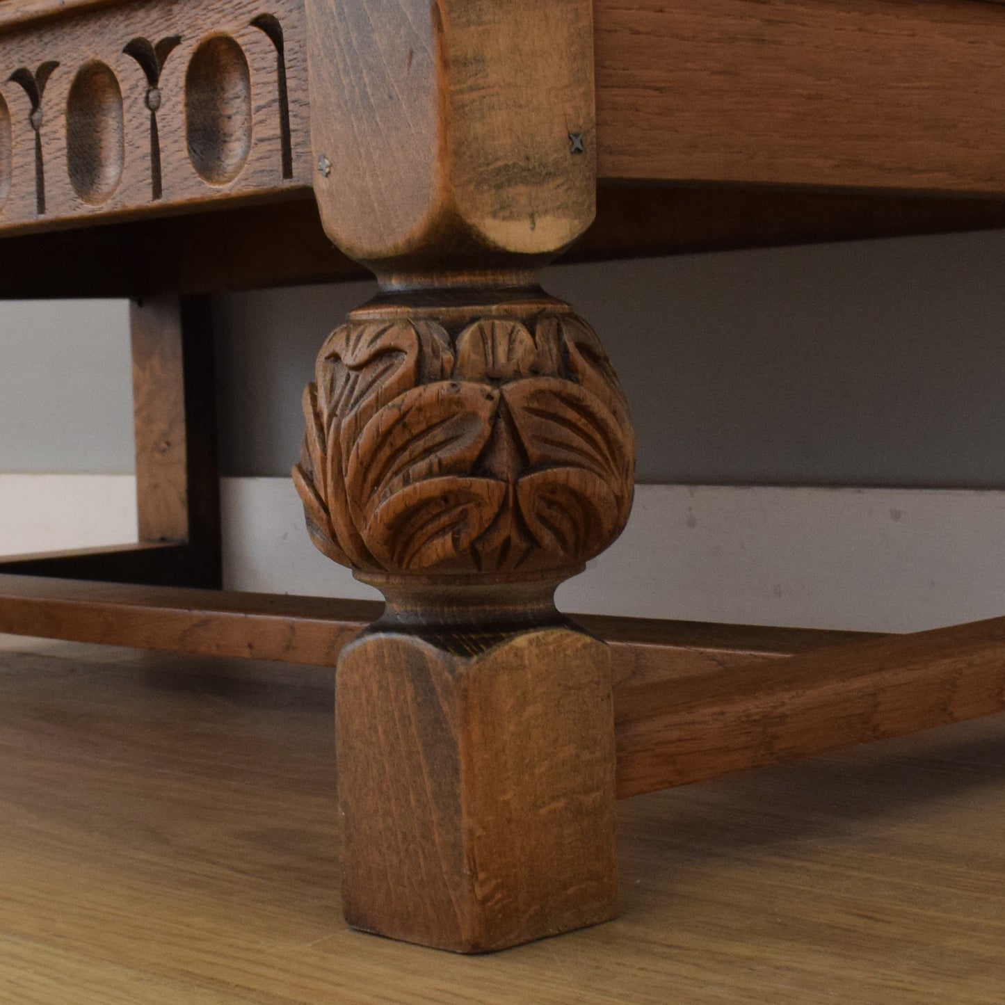 Ornate Oak Bureau