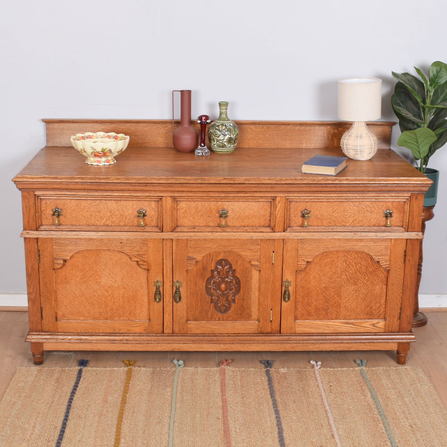 Solid Oak Large Sideboard