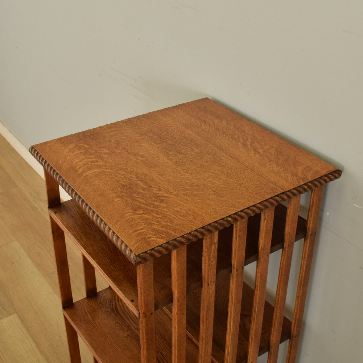 Edwardian Oak Revolving Library Bookcase