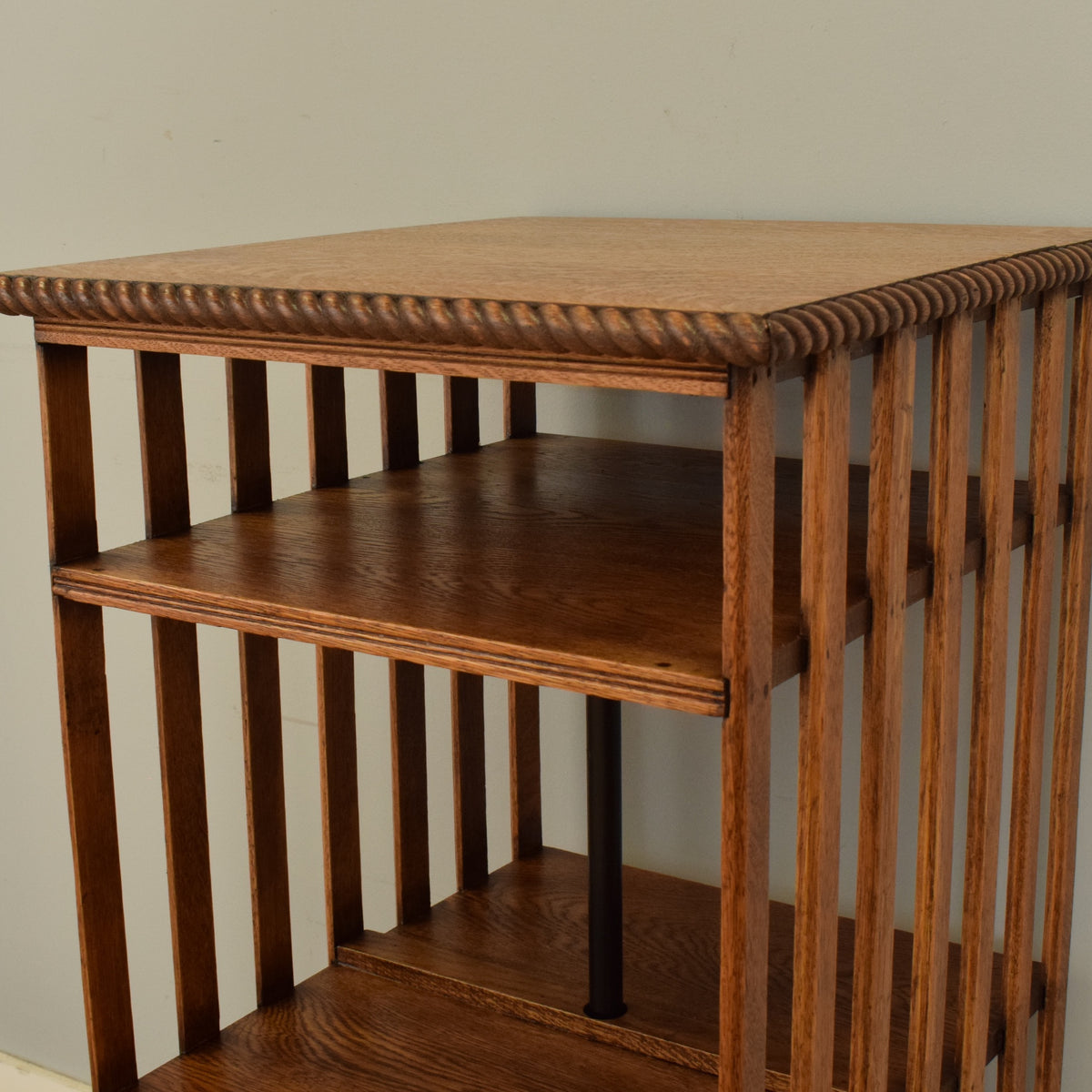 Edwardian Oak Revolving Library Bookcase