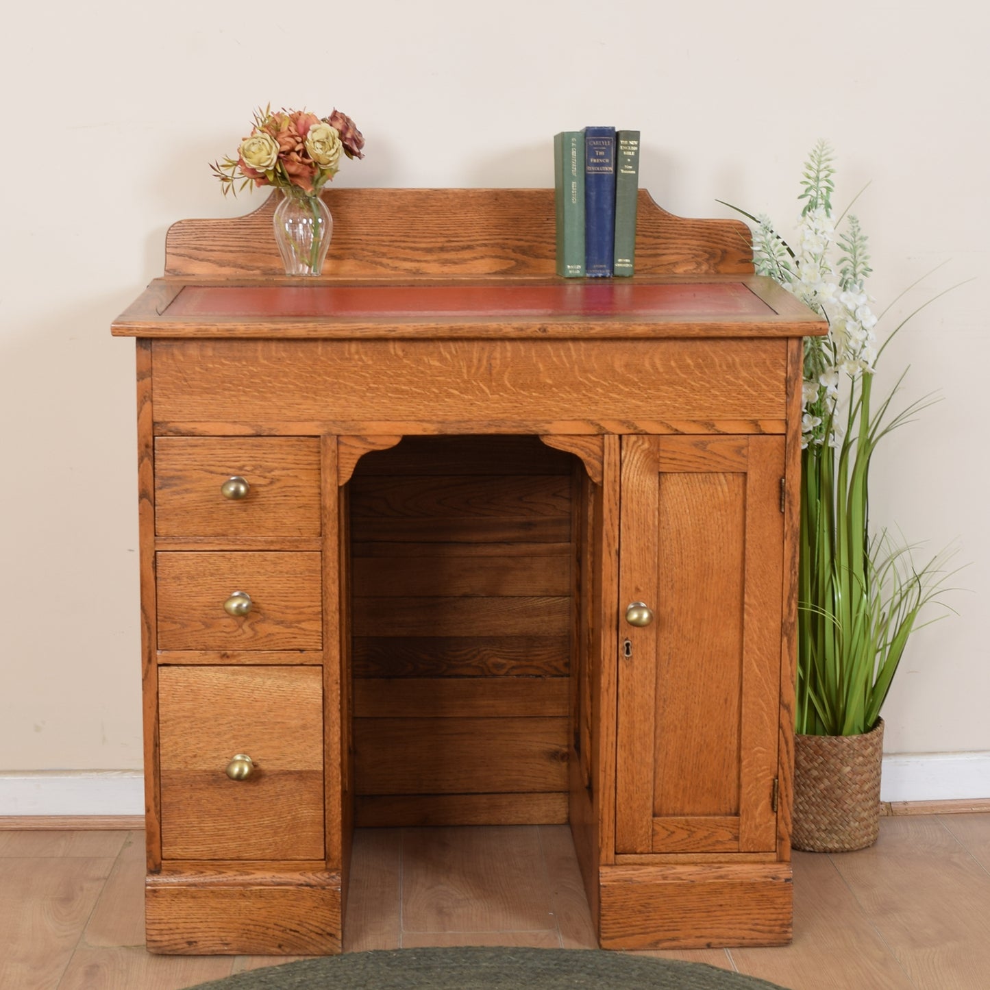Vintage Leather Top Desk
