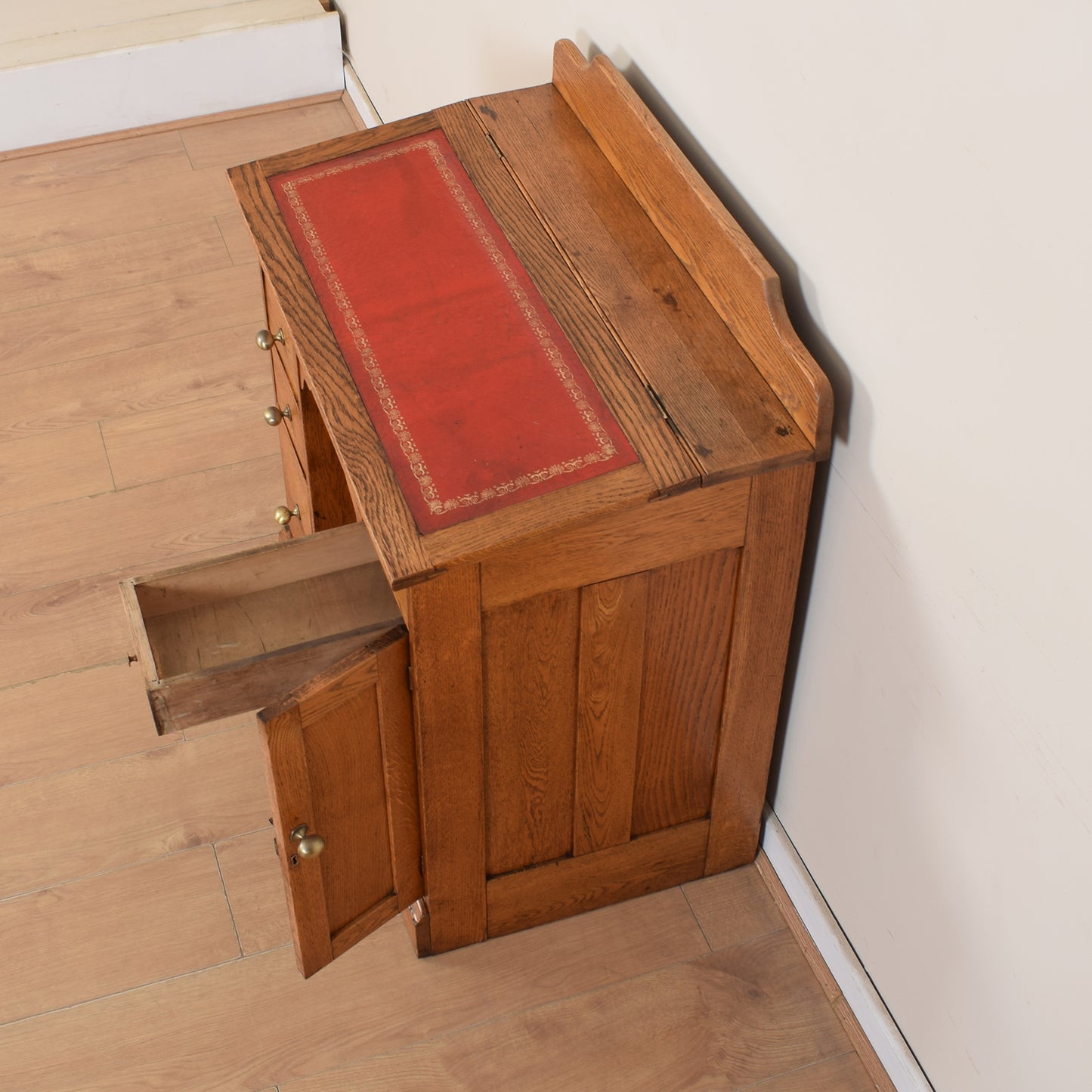 Vintage Leather Top Desk