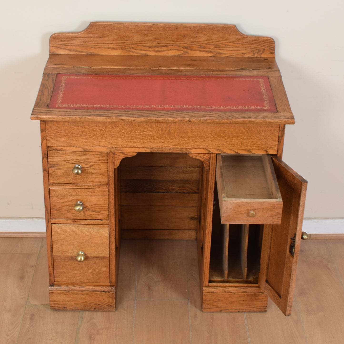 Vintage Leather Top Desk