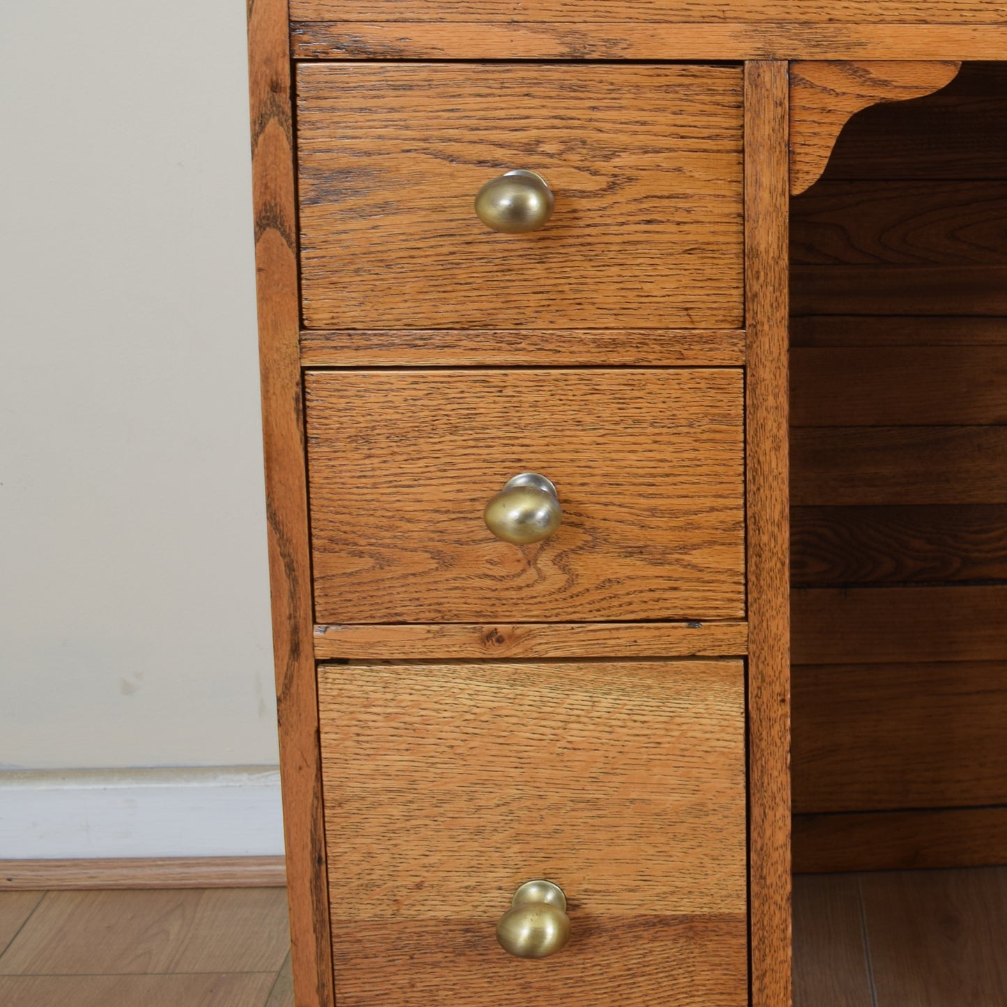 Vintage Leather Top Desk