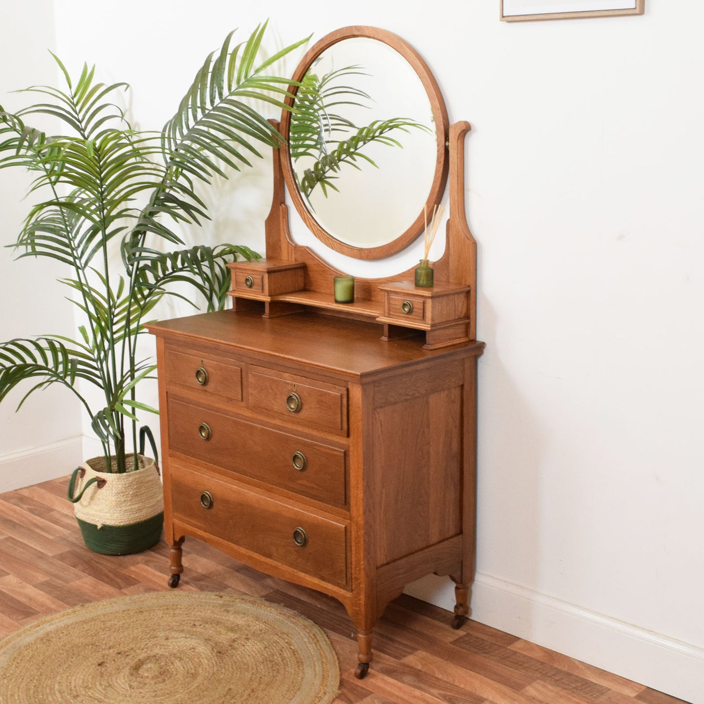 Restored Oak Dressing Table