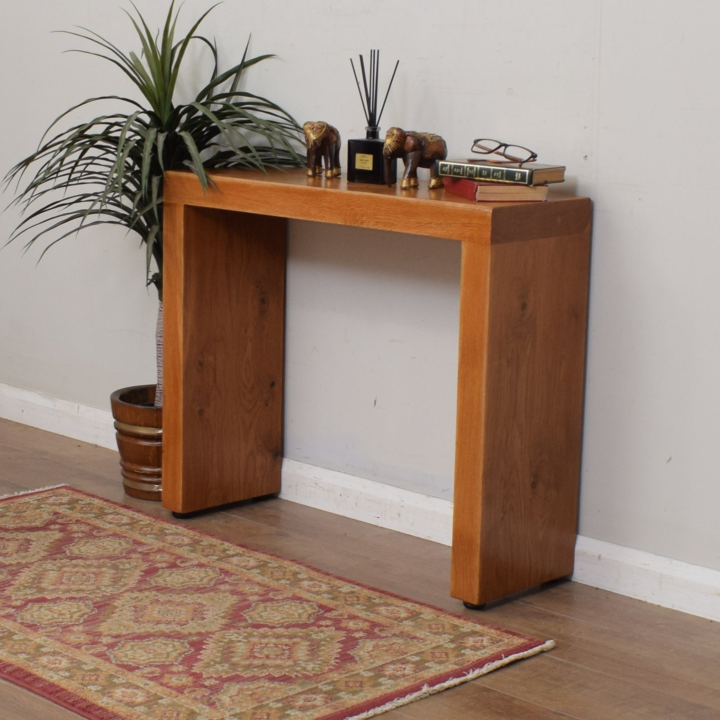 Solid Oak Console Table