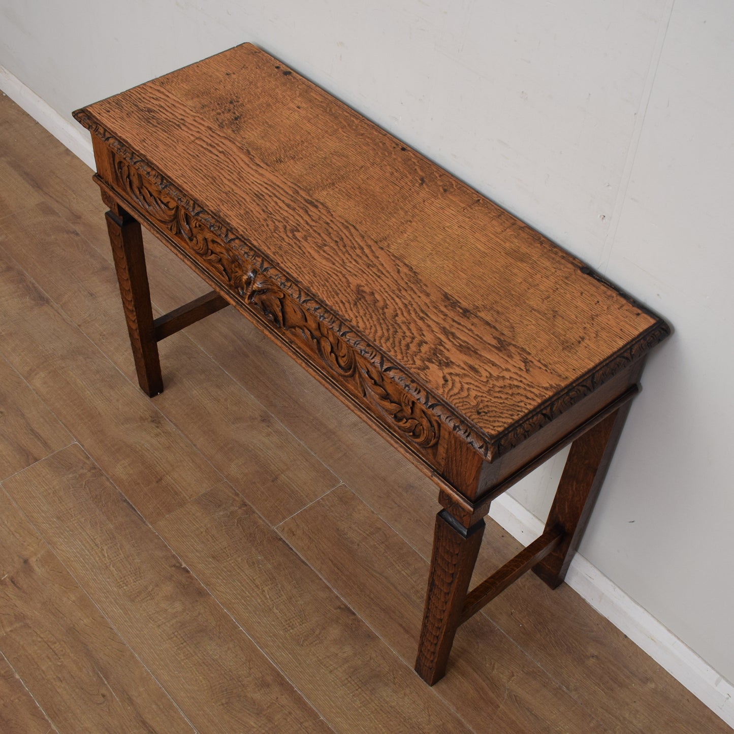 Carved Oak Console Table