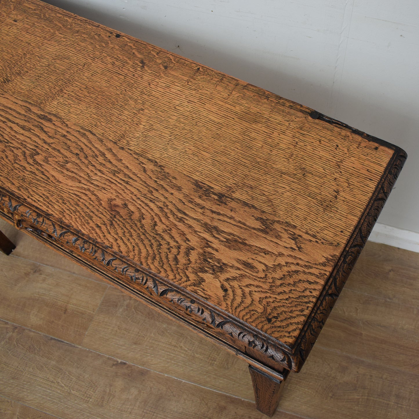 Carved Oak Console Table