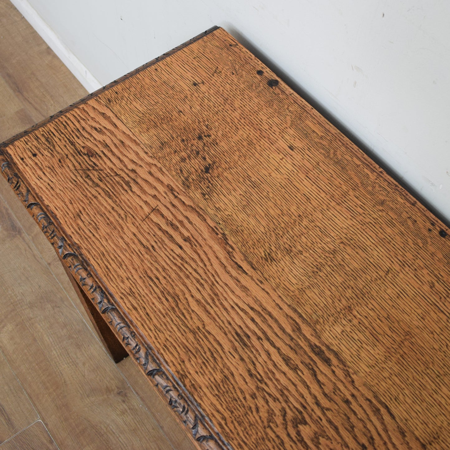 Carved Oak Console Table