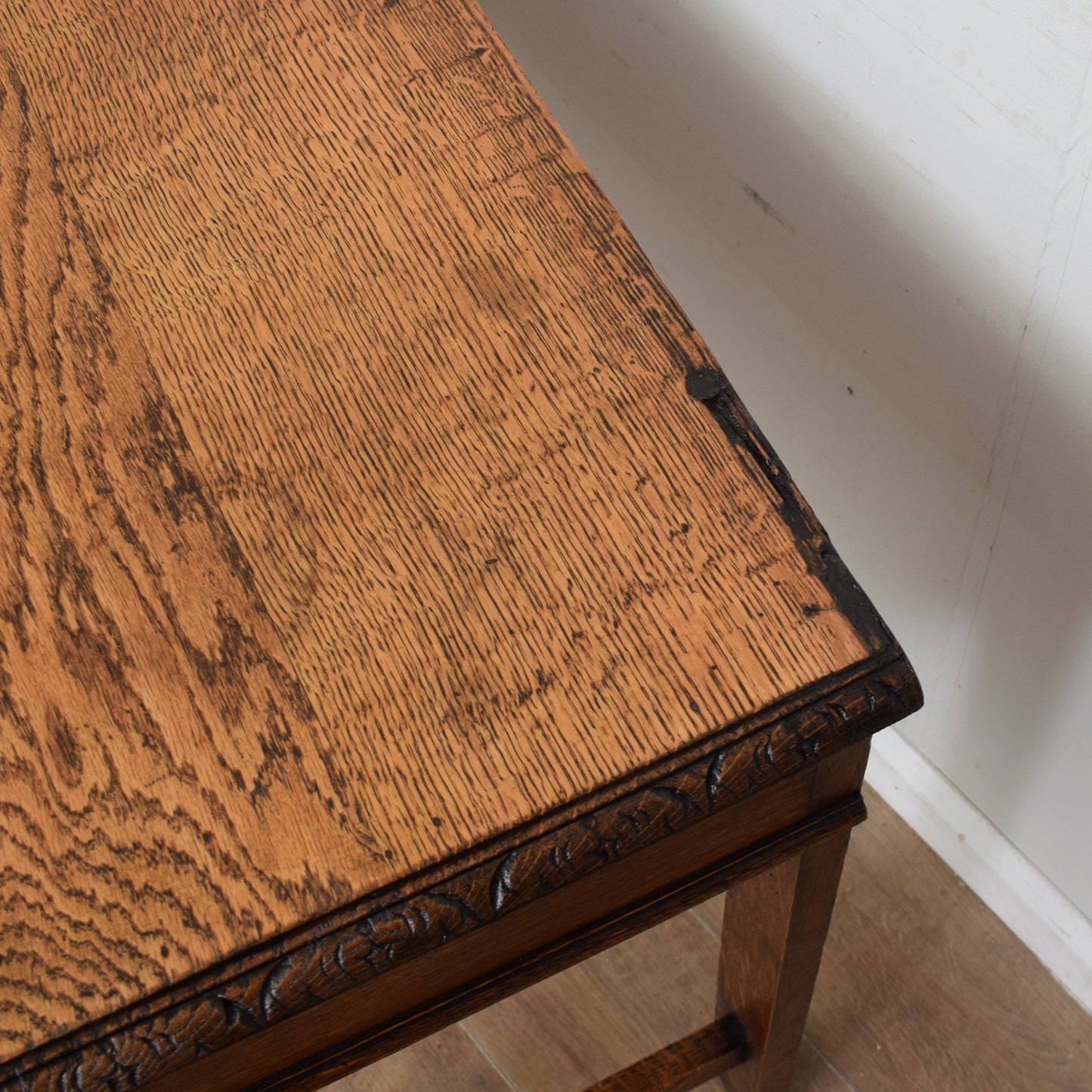 Carved Oak Console Table