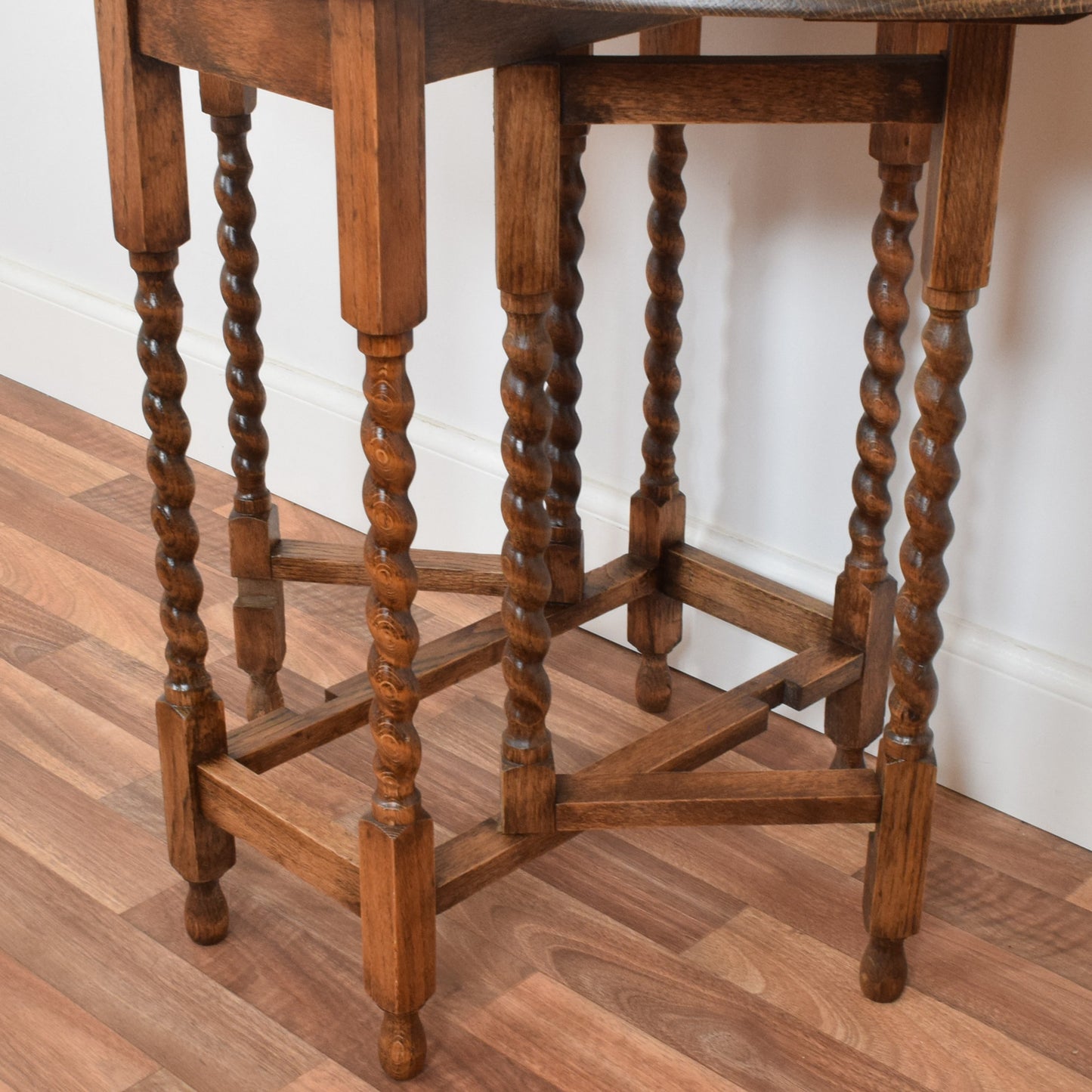Barley Twist Drop Leaf Side Table
