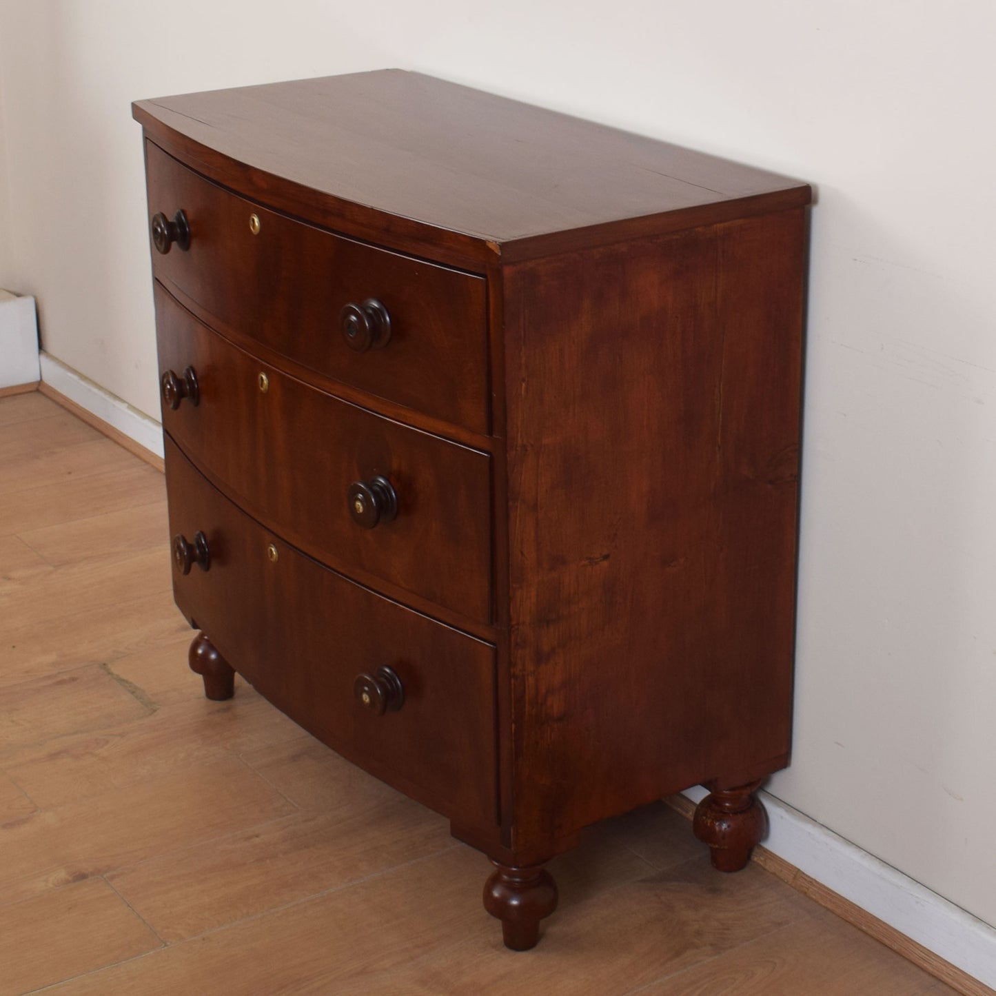 Bow Front Mahogany Chest Of Drawers