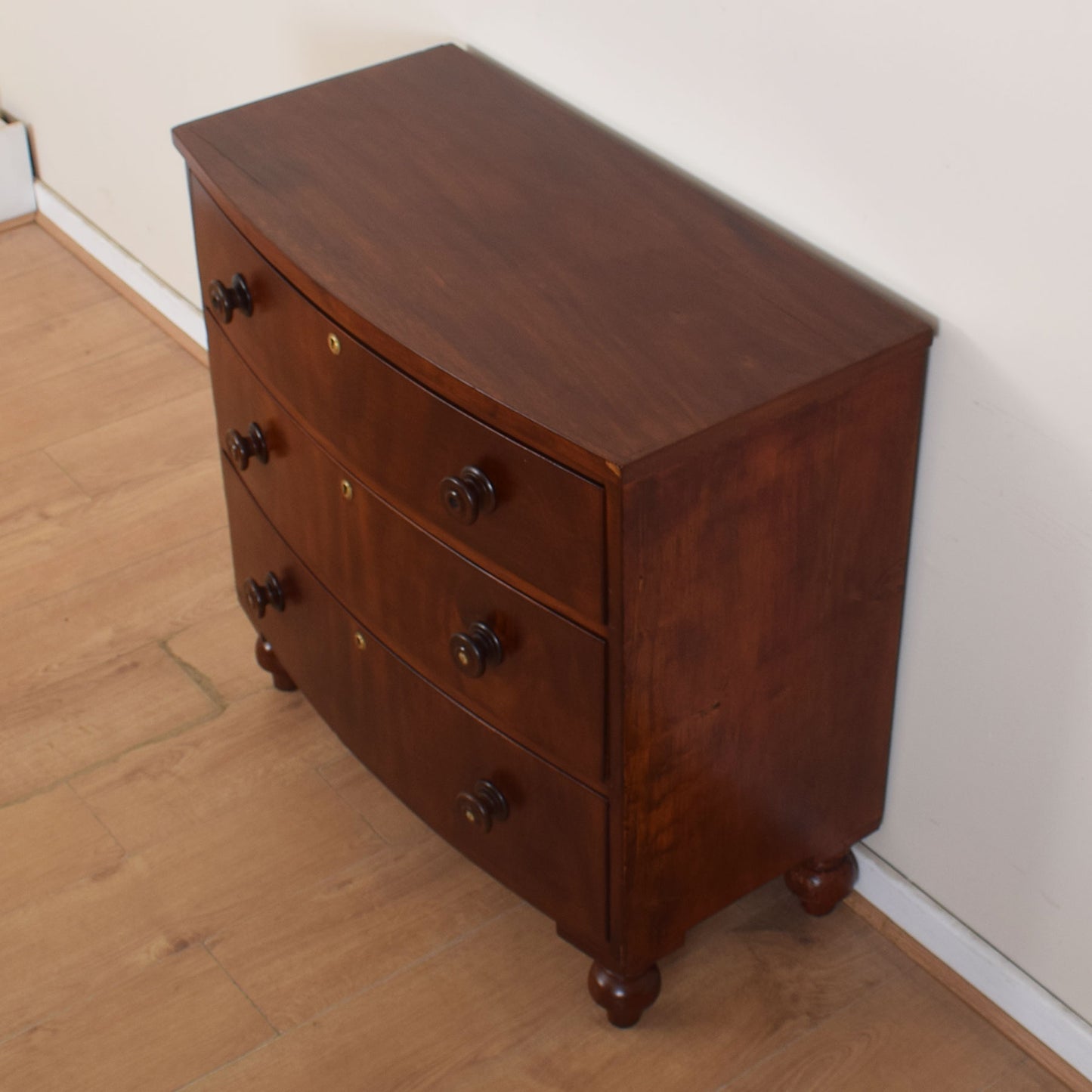 Bow Front Mahogany Chest Of Drawers