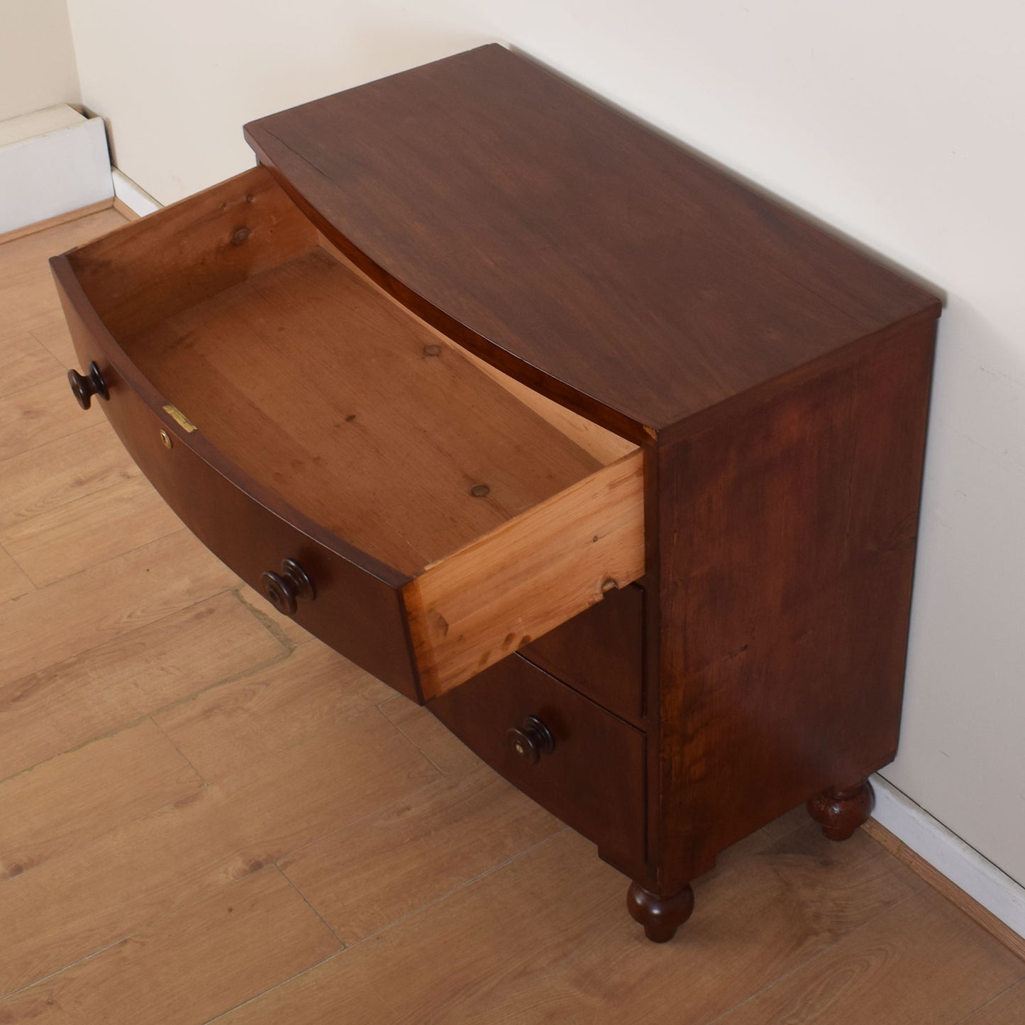 Bow Front Mahogany Chest Of Drawers