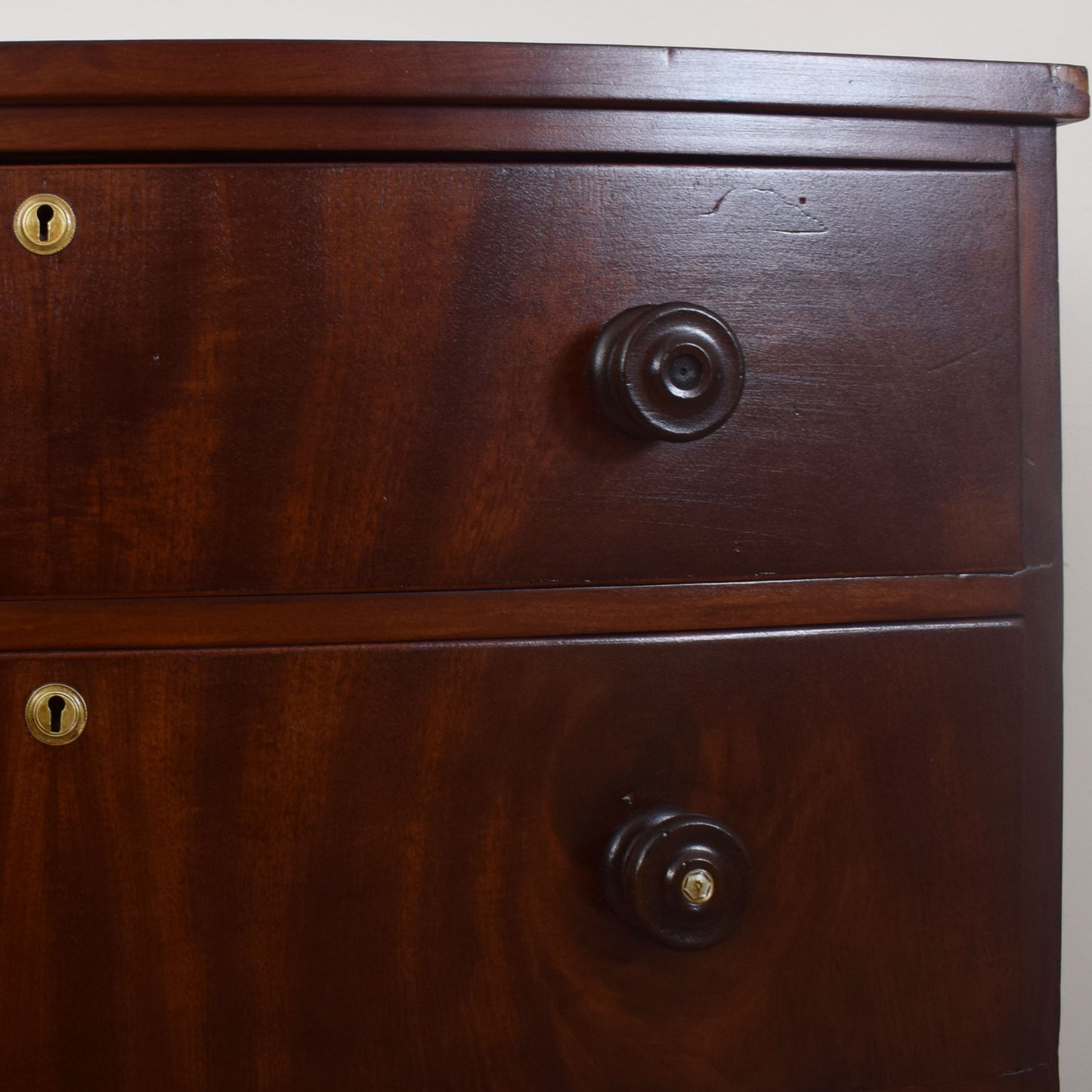 Bow Front Mahogany Chest Of Drawers