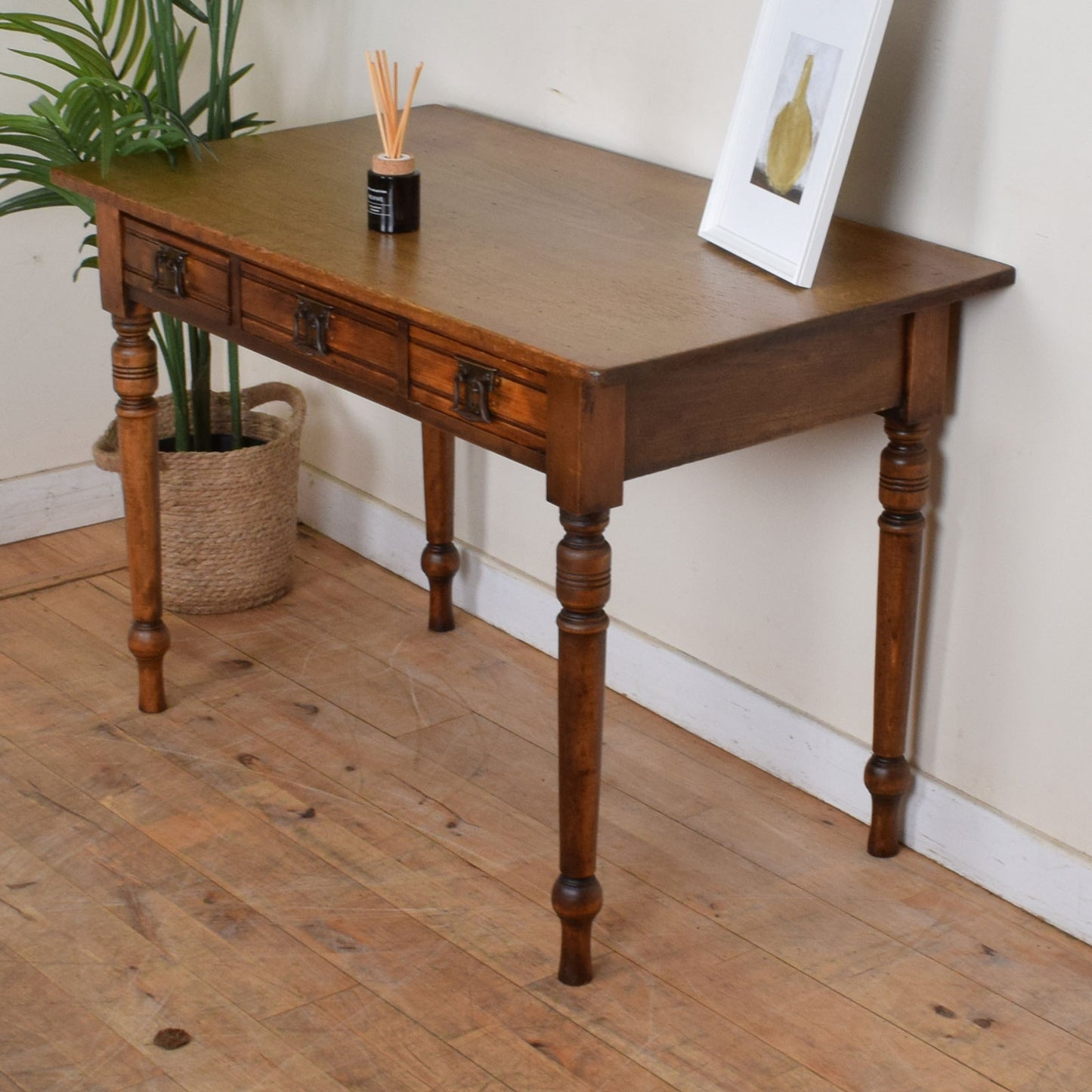 Rustic Mahogany Console Table