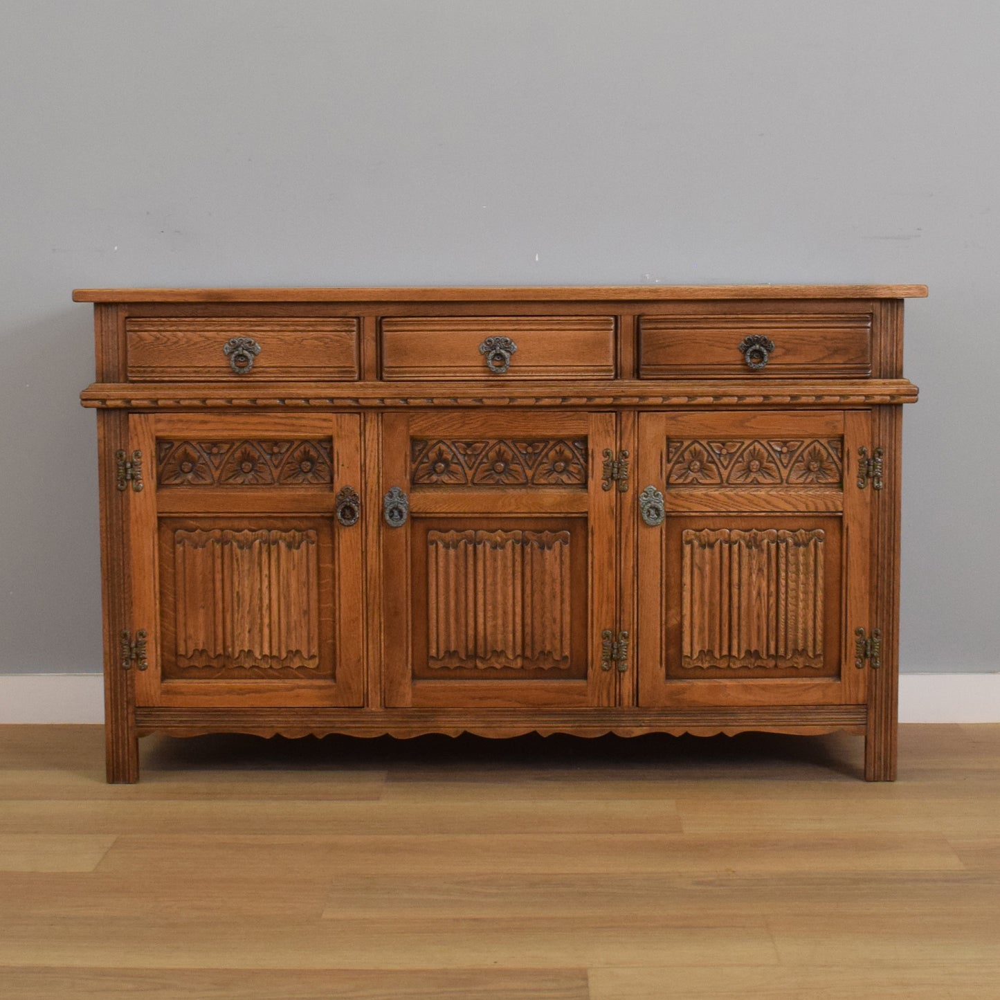 Restored Oak 'Old Charm' Sideboard