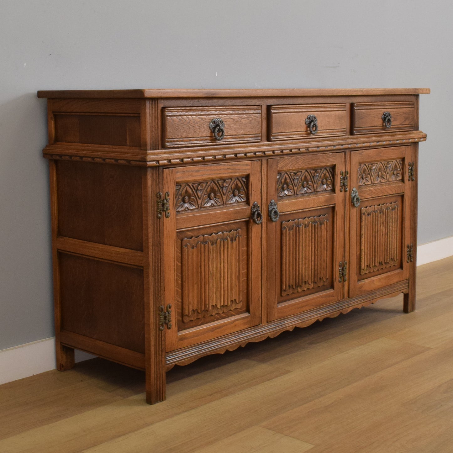 Restored Oak 'Old Charm' Sideboard