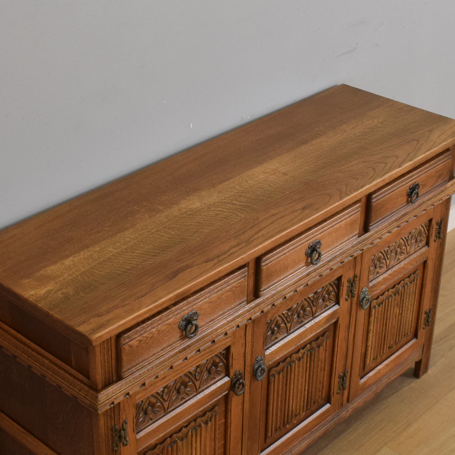 Restored Oak 'Old Charm' Sideboard